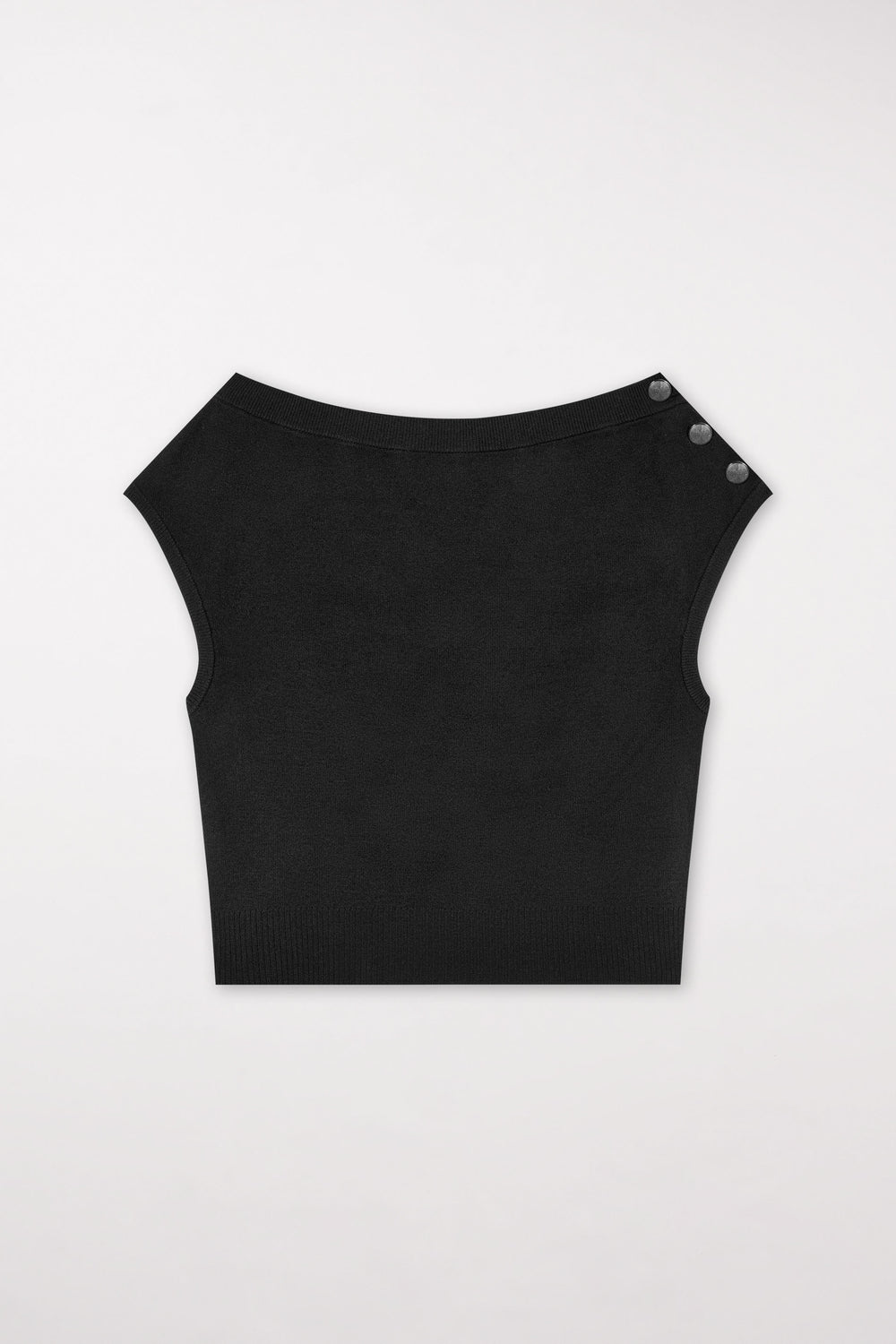 Feinstrick-Top - deep black - Standard