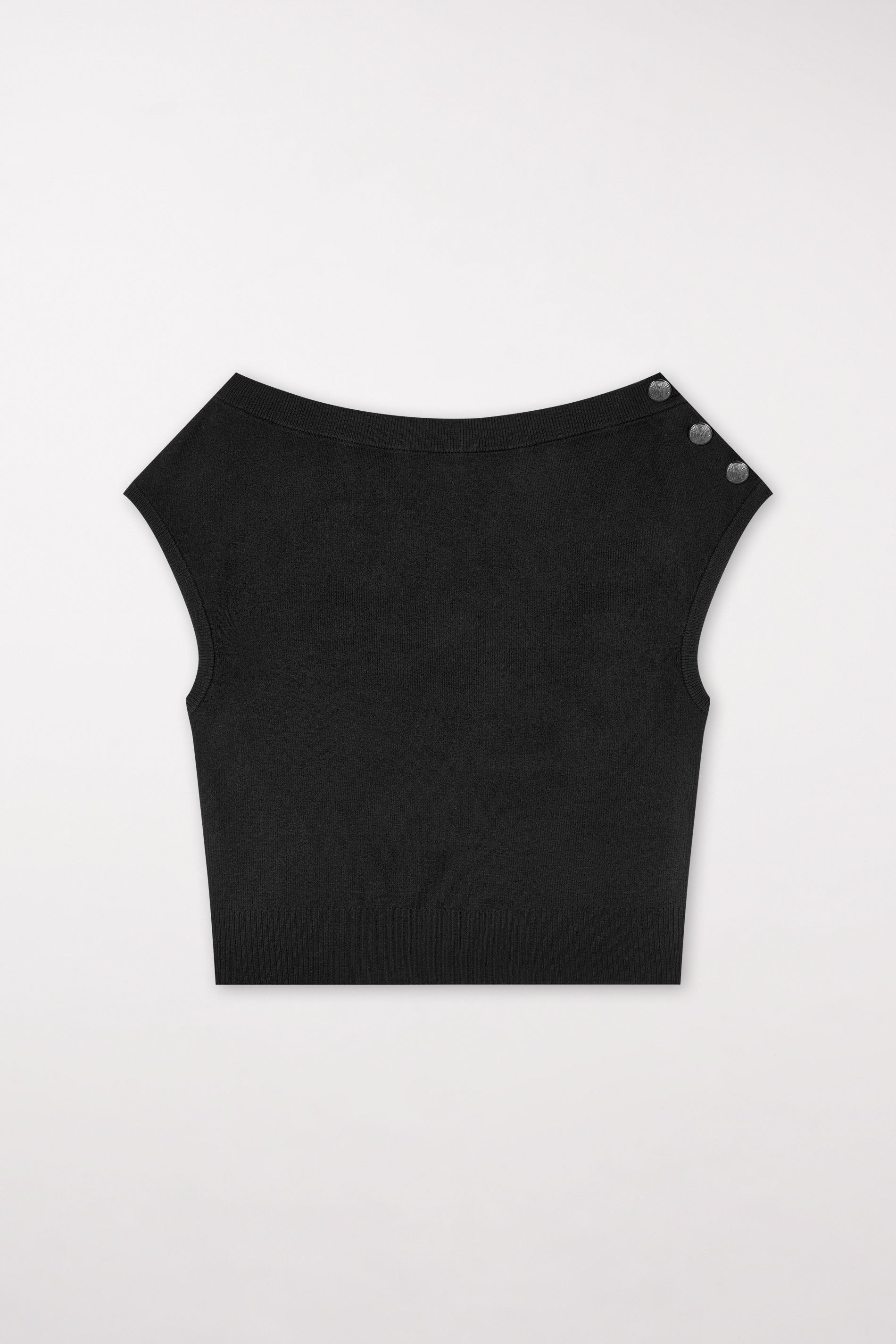 Feinstrick-Top - deep black - Standard | Artikel Front