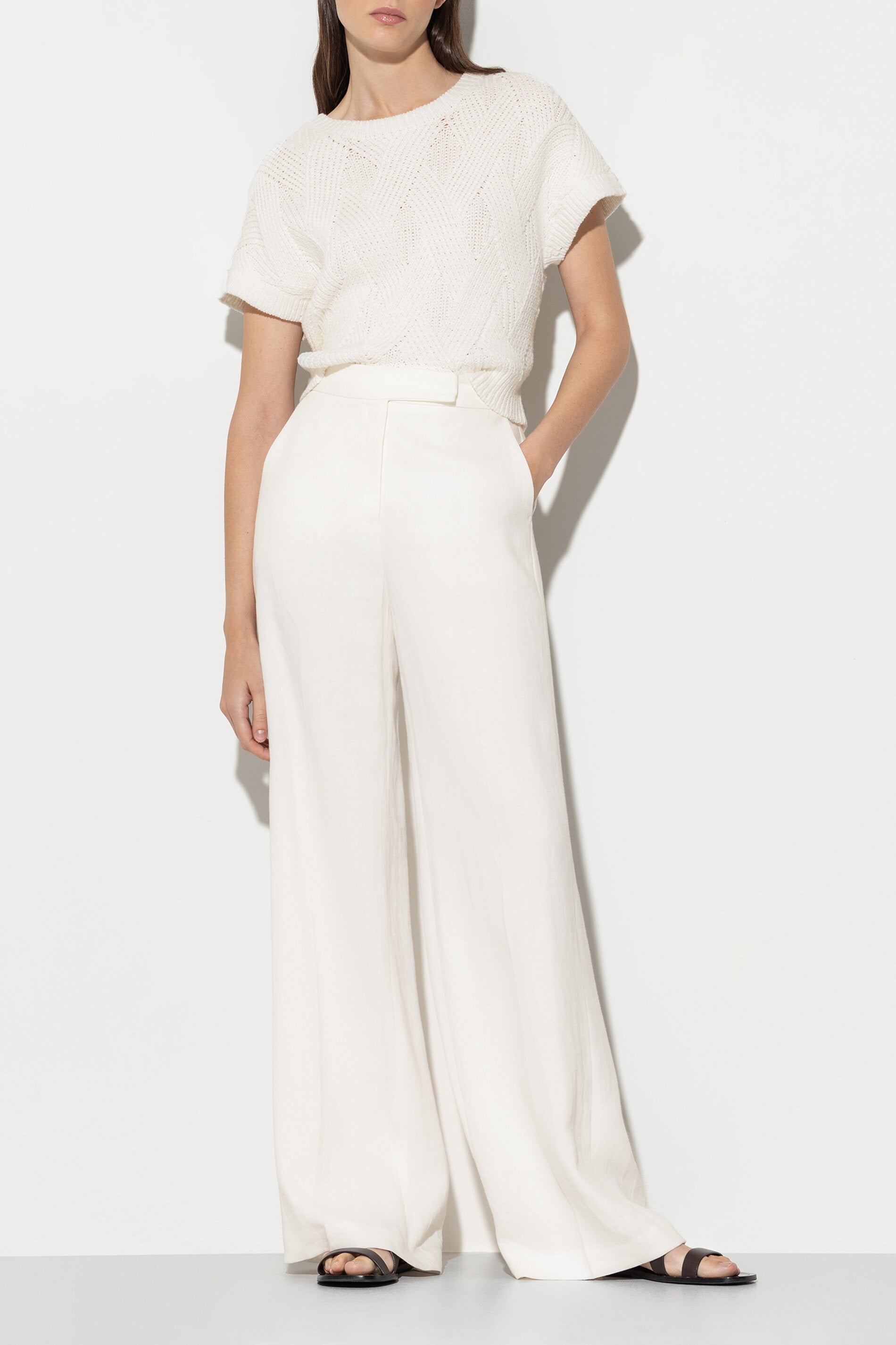 Pullover aus Baumwoll-Mix - off-white - Standard | Model Front