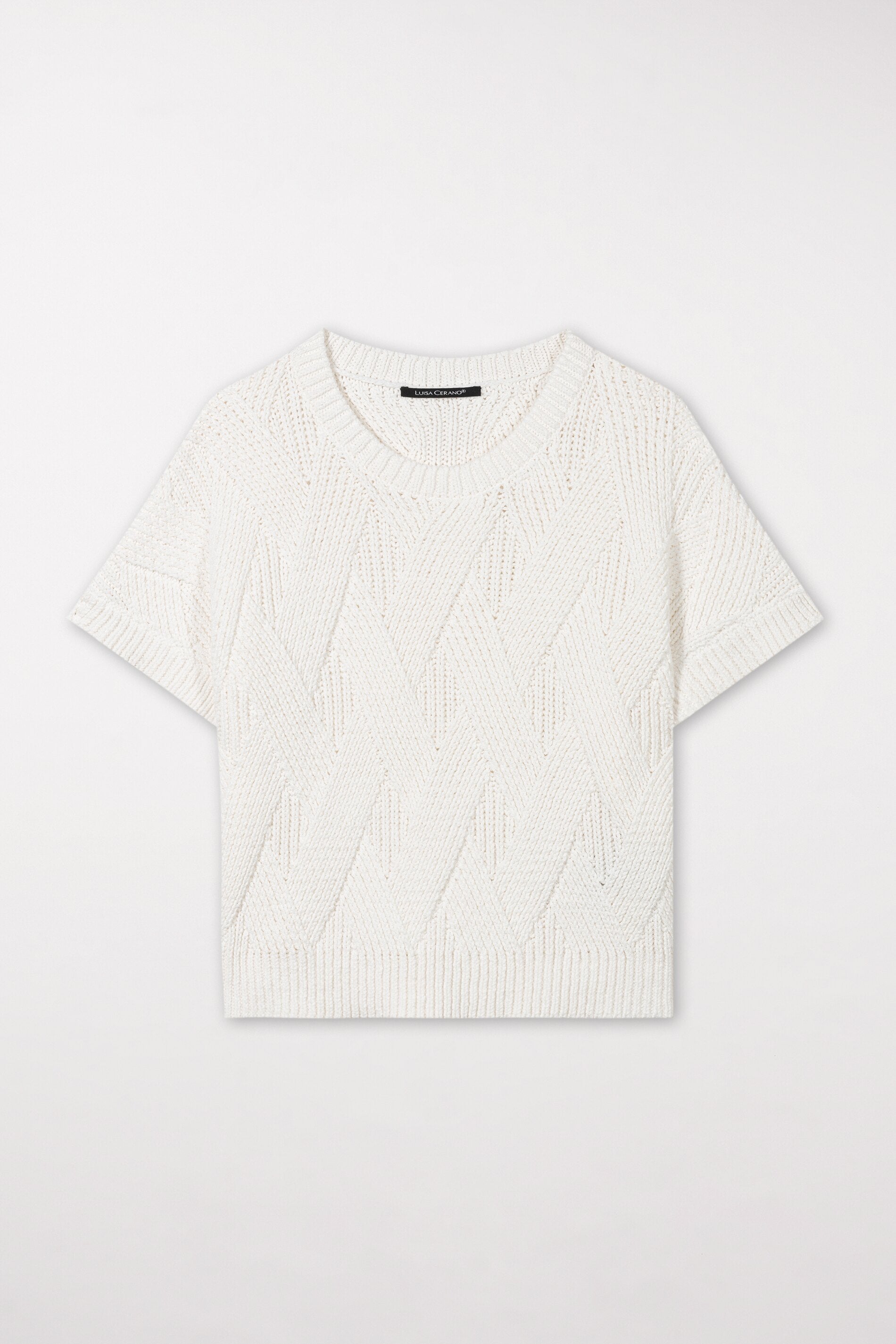 Pullover aus Baumwoll-Mix - off-white - Standard | Artikel Front