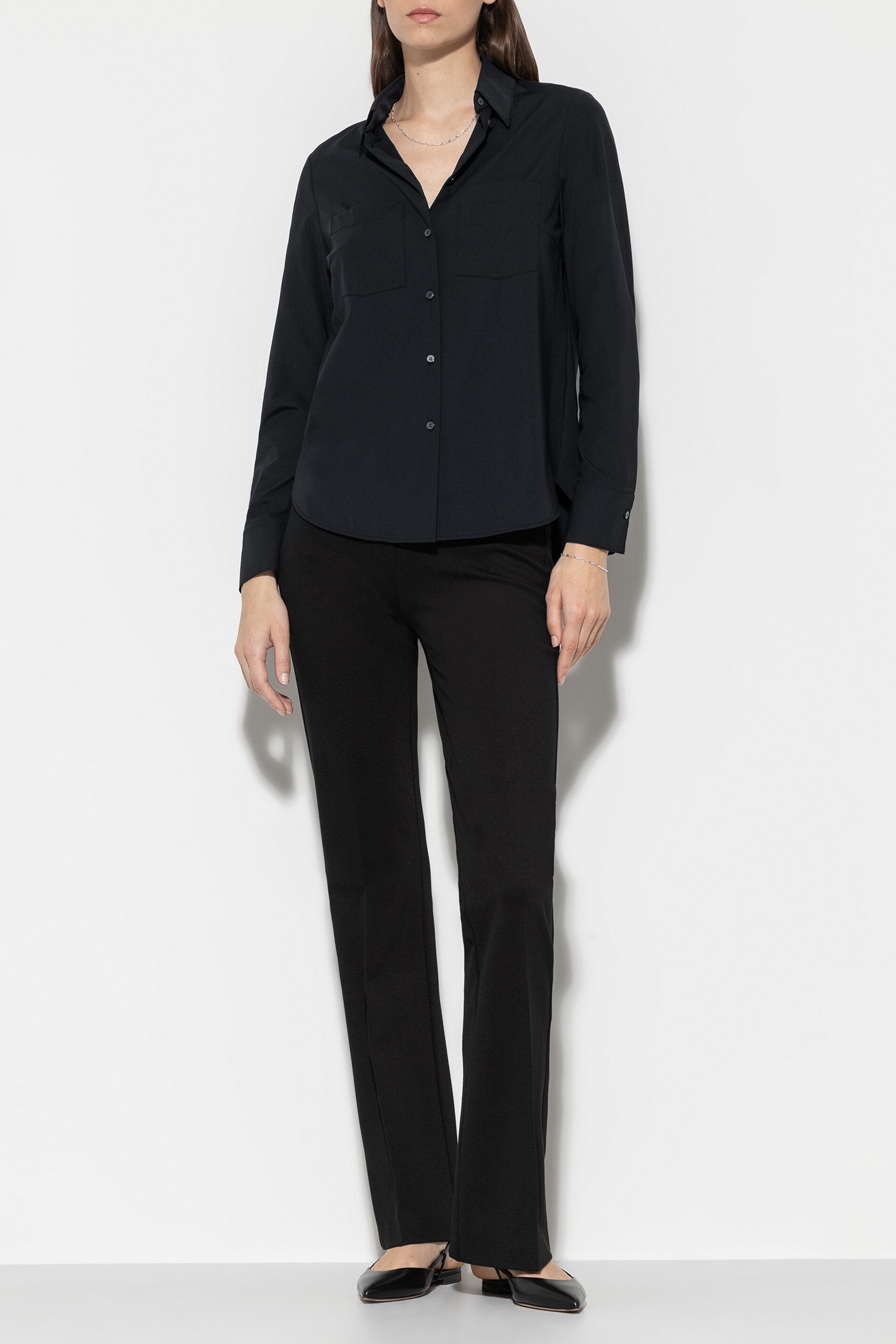 Softshell-Hemdbluse - black - Standard | Model Front