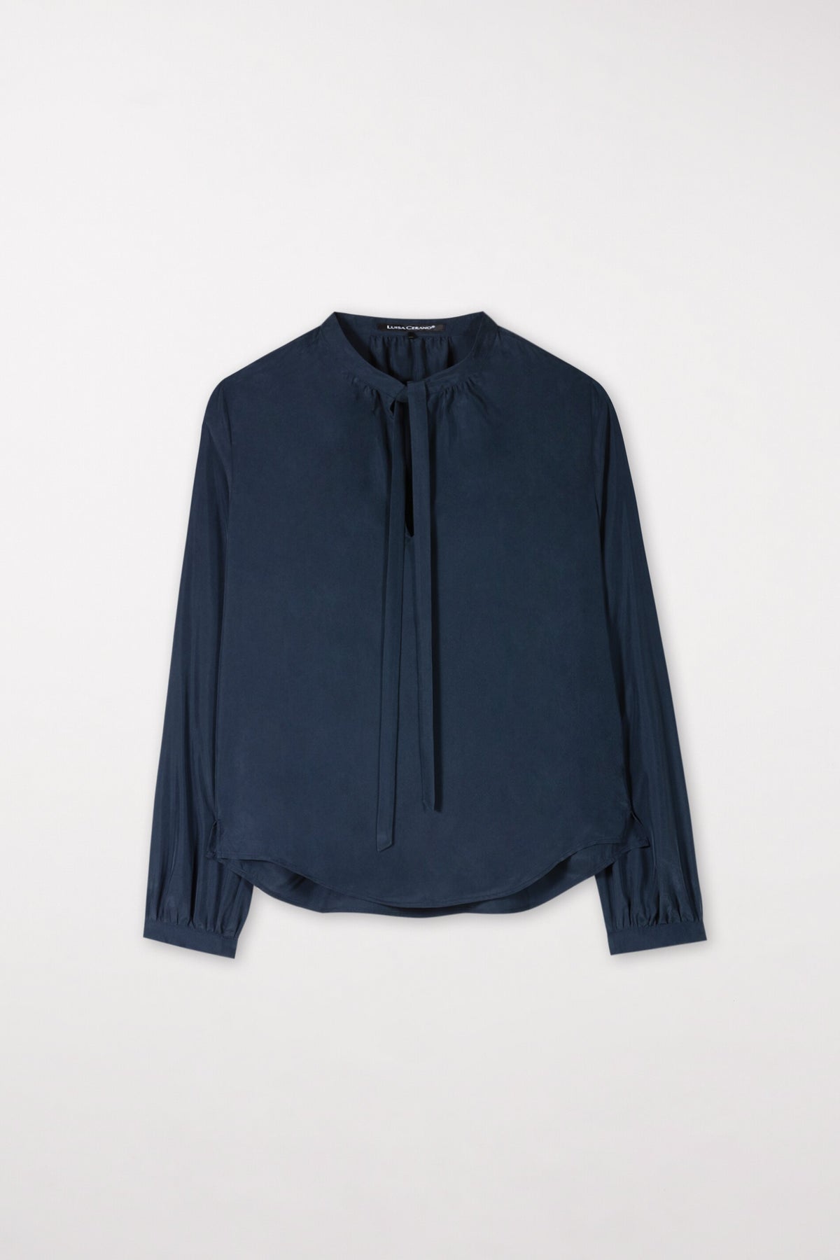 Seiden-Tunikabluse - midnight blue - Standard | Artikel Front