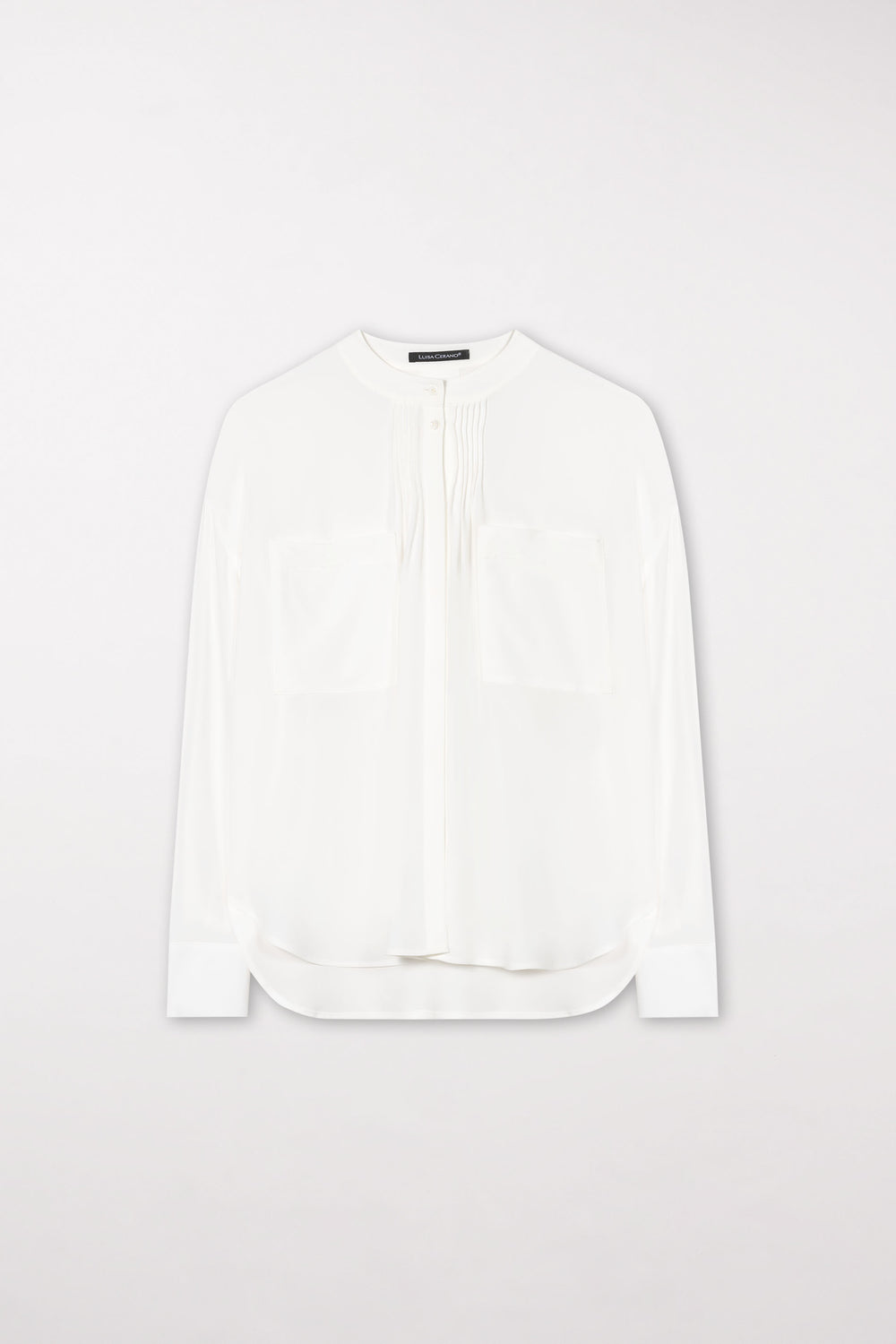 Chemise avec détails plissés - crème - Standard