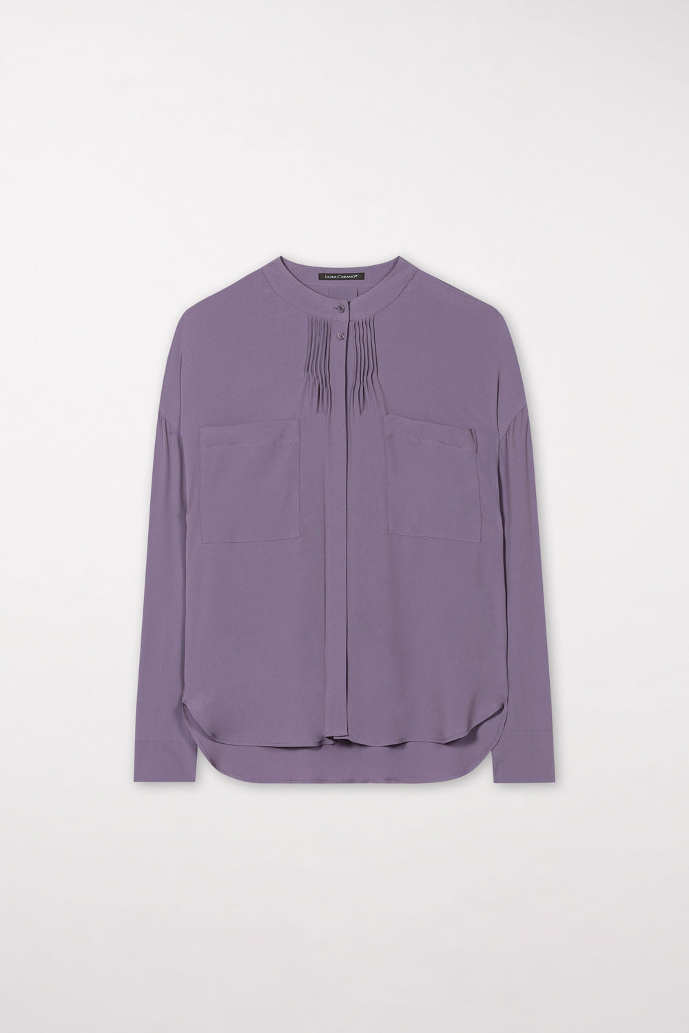 Chemise avec détails plissés - mauve - Standard