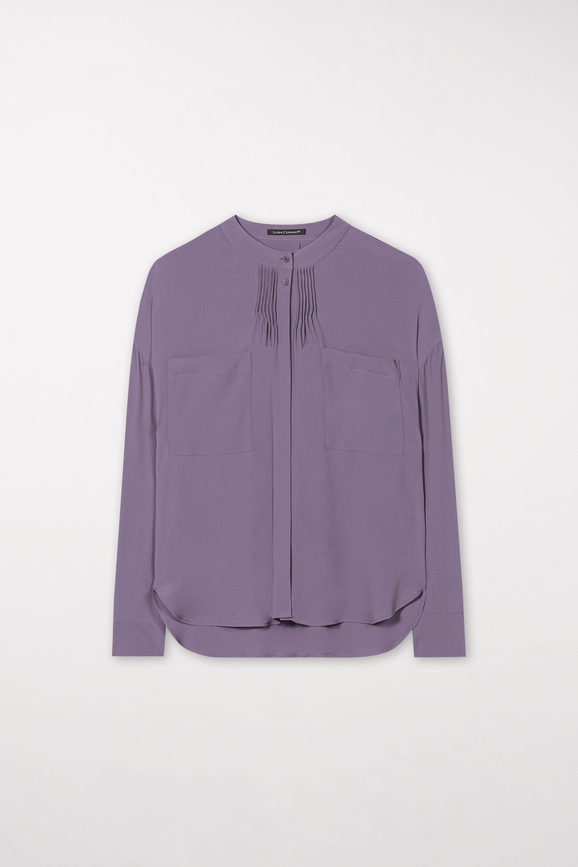 Hemd mit Faltendetails - mauve - Standard | Artikel Front