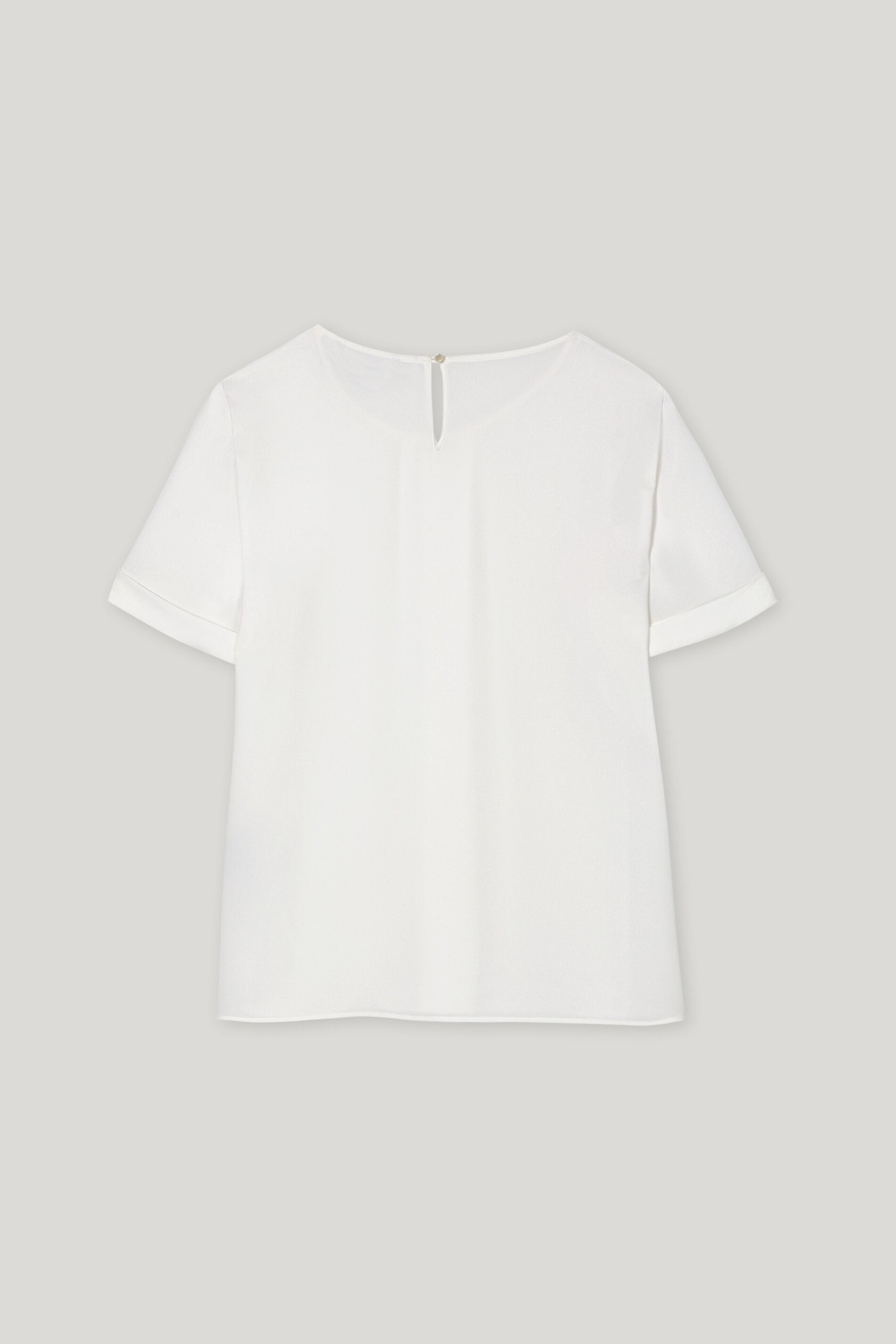 Fließendes Kurzarm-Blusenshirt - off-white - Standard | Artikel Rück