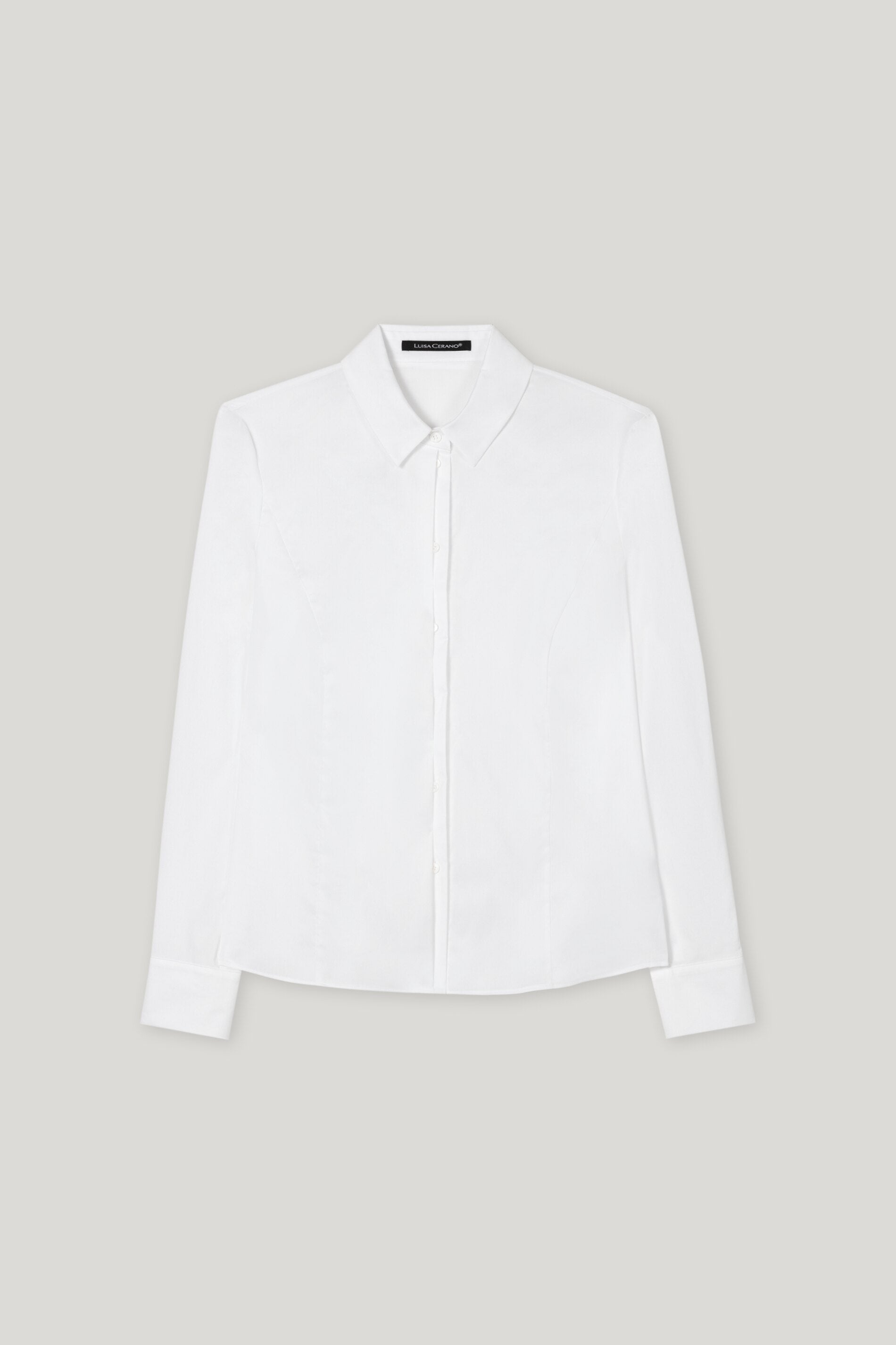 Popeline Stretch Bluse - white - Standard | Artikel Front