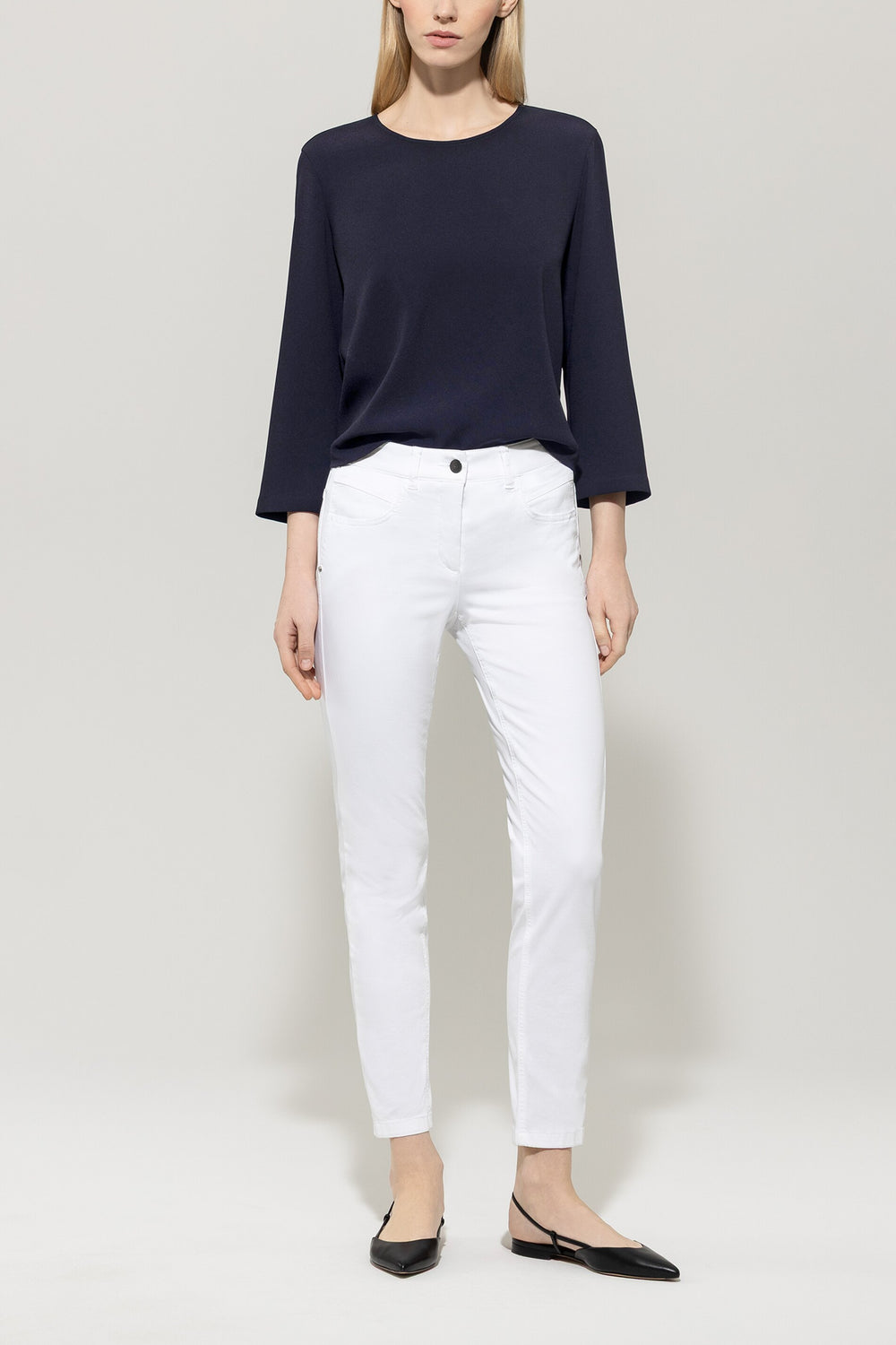 Blouse en techno-sablé - dark navy - Standard