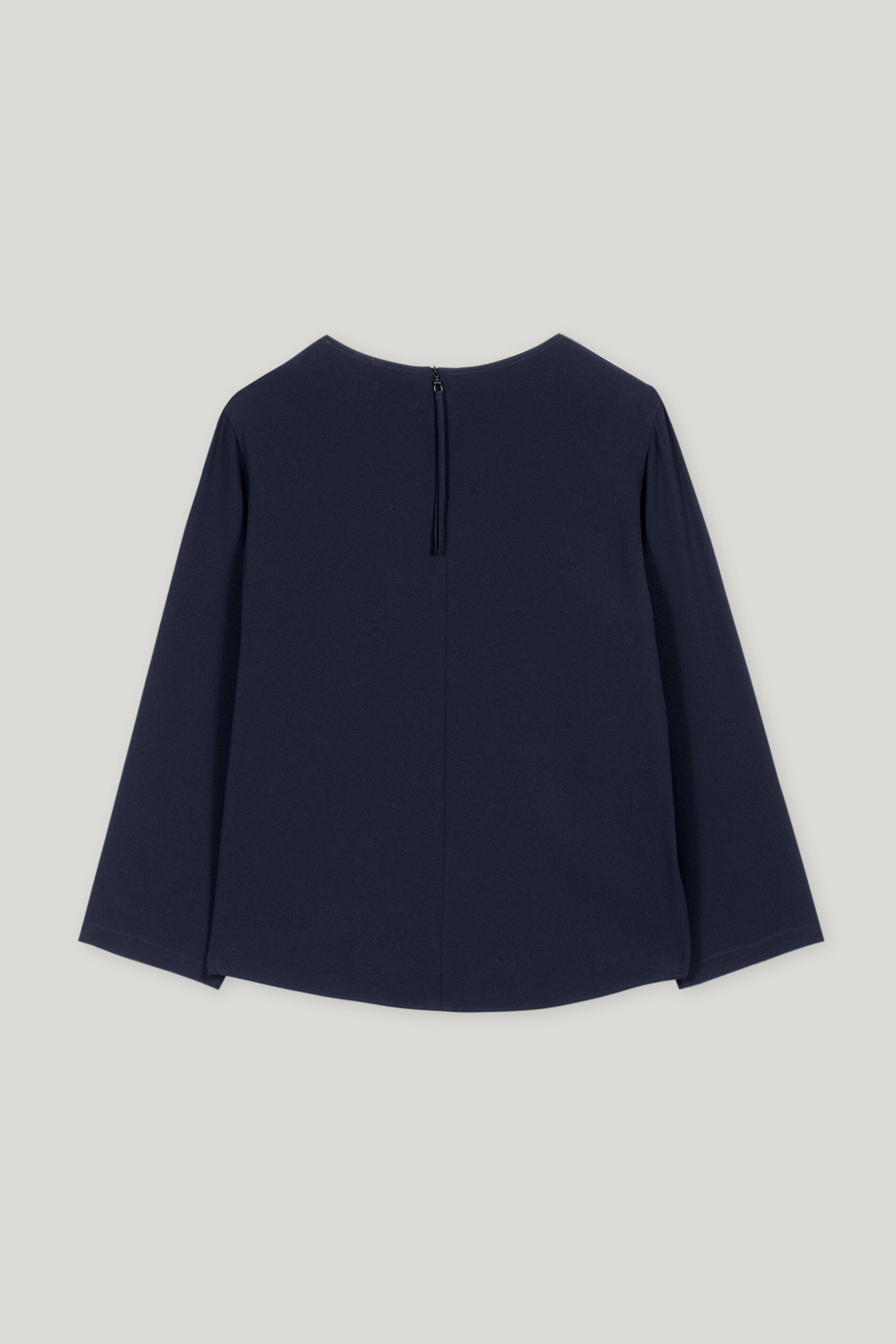 Bluse aus Techno-Sablé - dark navy - Standard | Artikel Rück