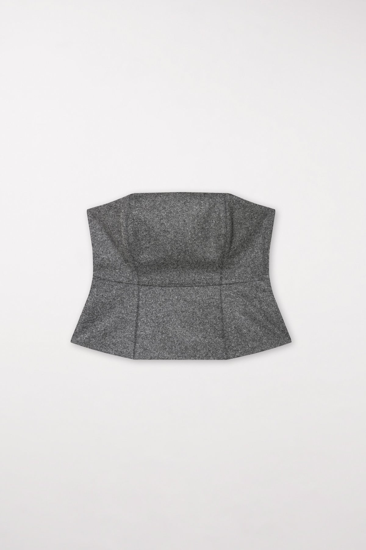 Flanell-Corsage - dark grey melange - Standard | Artikel Front