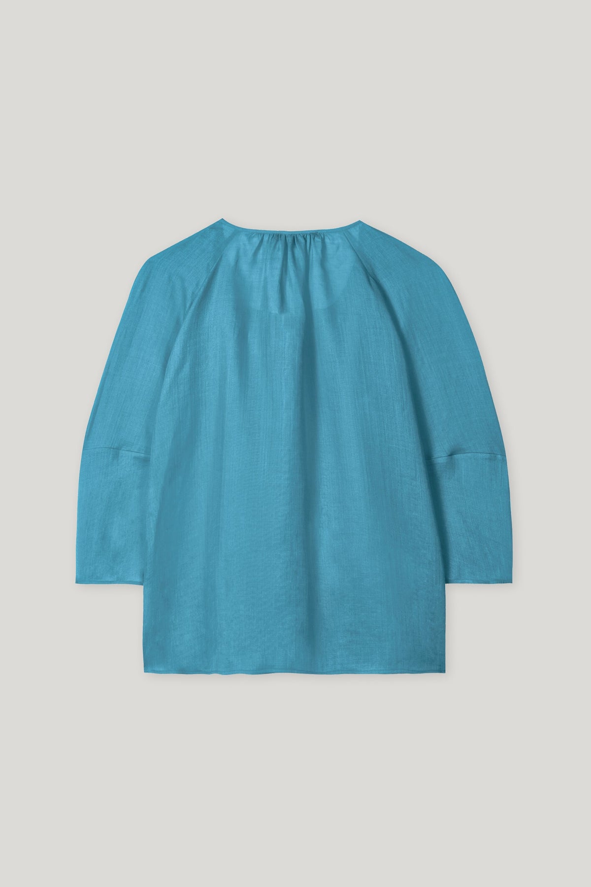 Ramie-Tunika-Bluse - turquoise - Standard | Artikel Rück