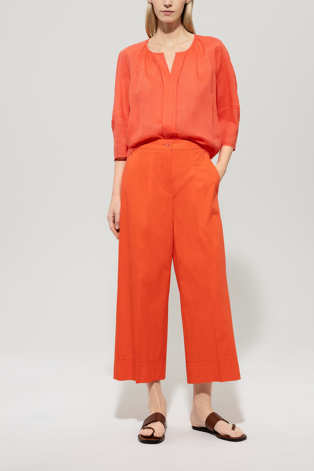 Ramie-Tunika-Bluse - hibiscus - Standard