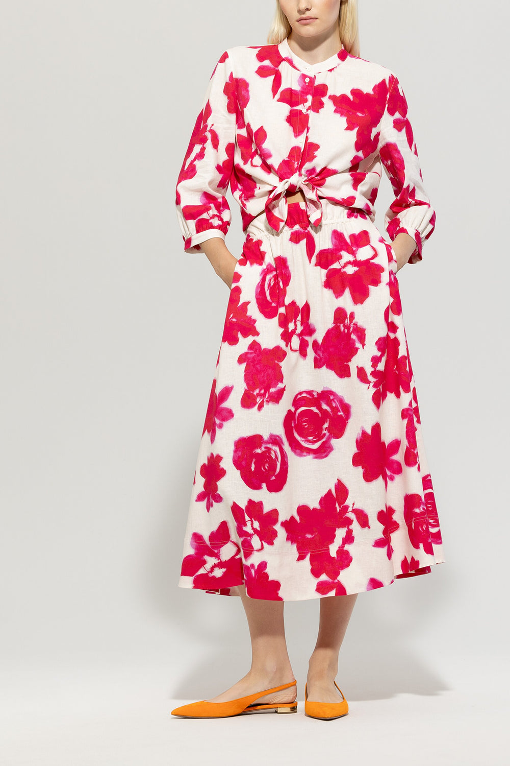 Tunikabluse mit Flower-Print - blossom pink - multi - Standard