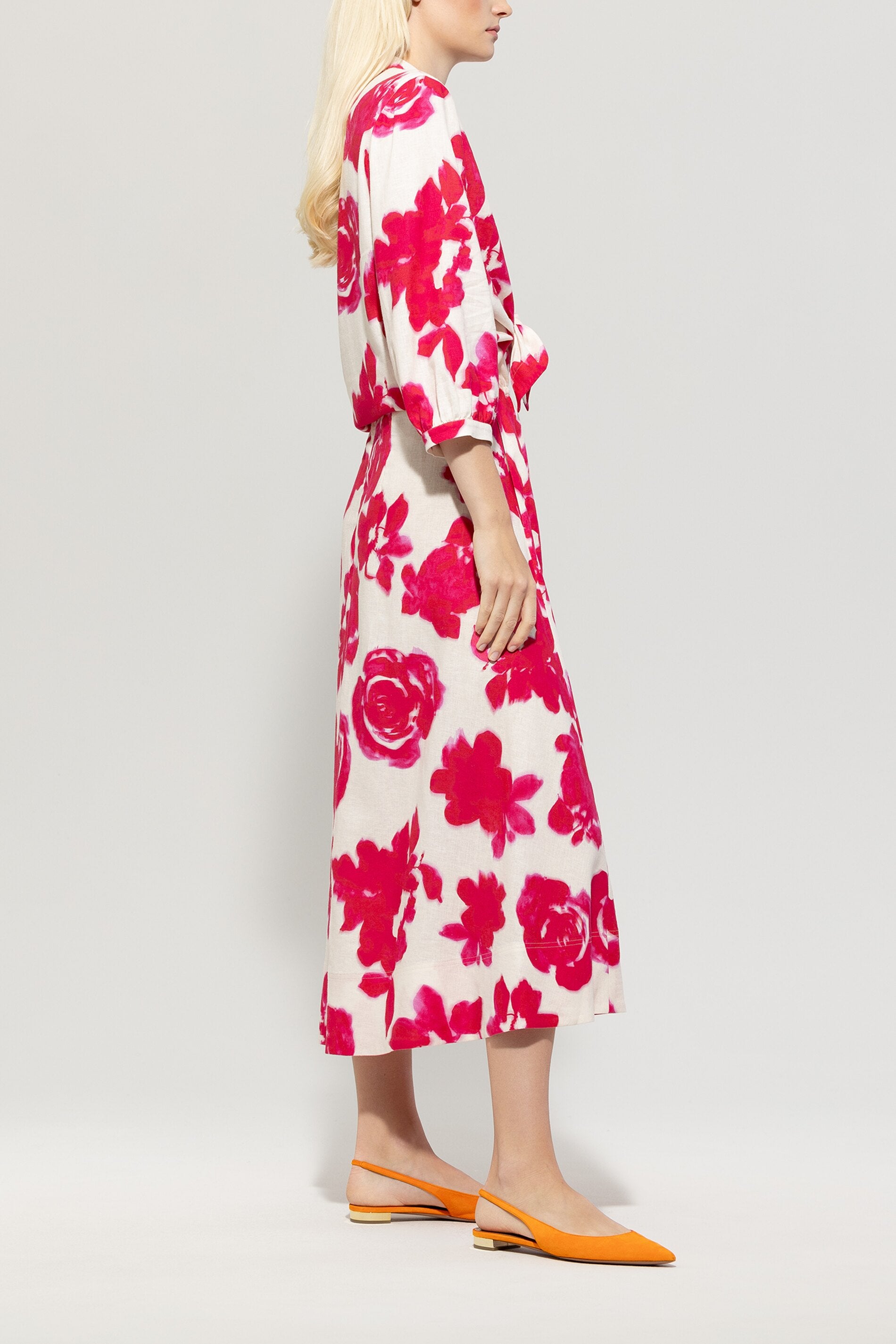 Tunikabluse mit Flower-Print - blossom pink - multi - Standard | Model Seite