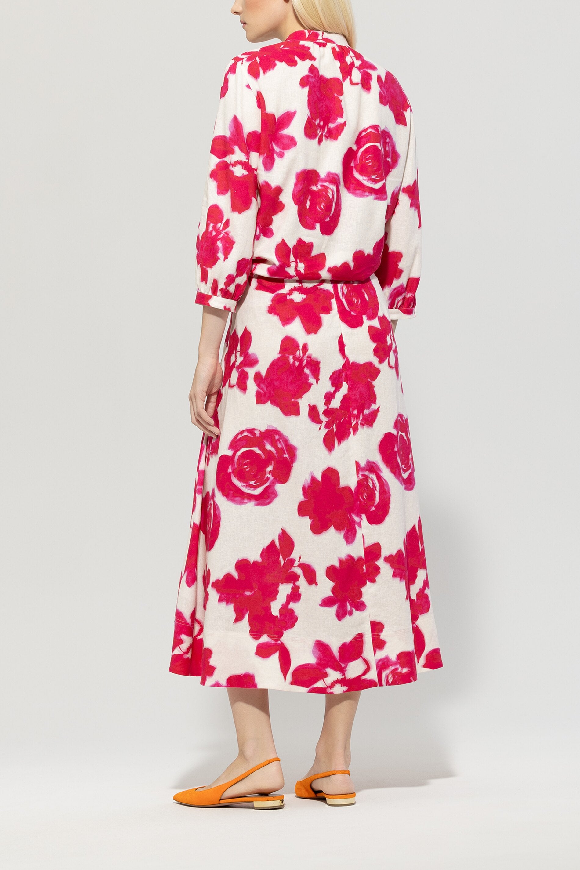 Tunikabluse mit Flower-Print - blossom pink - multi - Standard | Model Rück