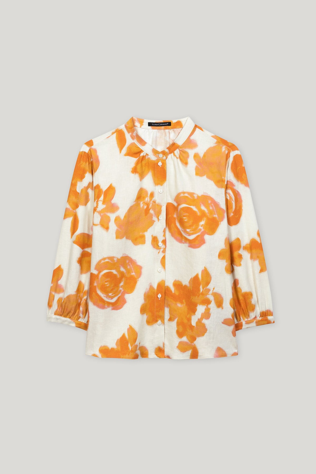 Tunikabluse mit Flower-Print - peachy orange - multi - Standard | Artikel Front