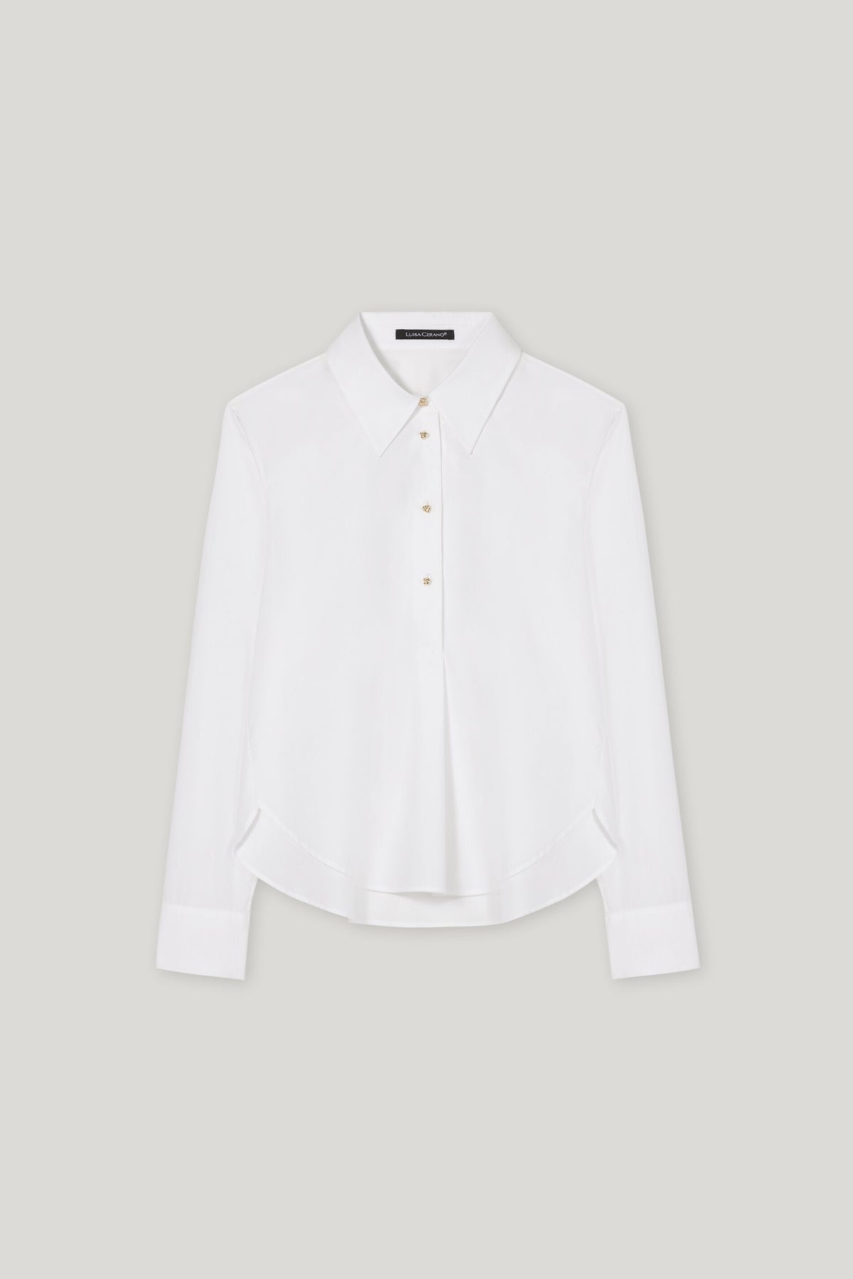Tunikabluse aus Baumwolle - bleached white - Standard | Artikel Front
