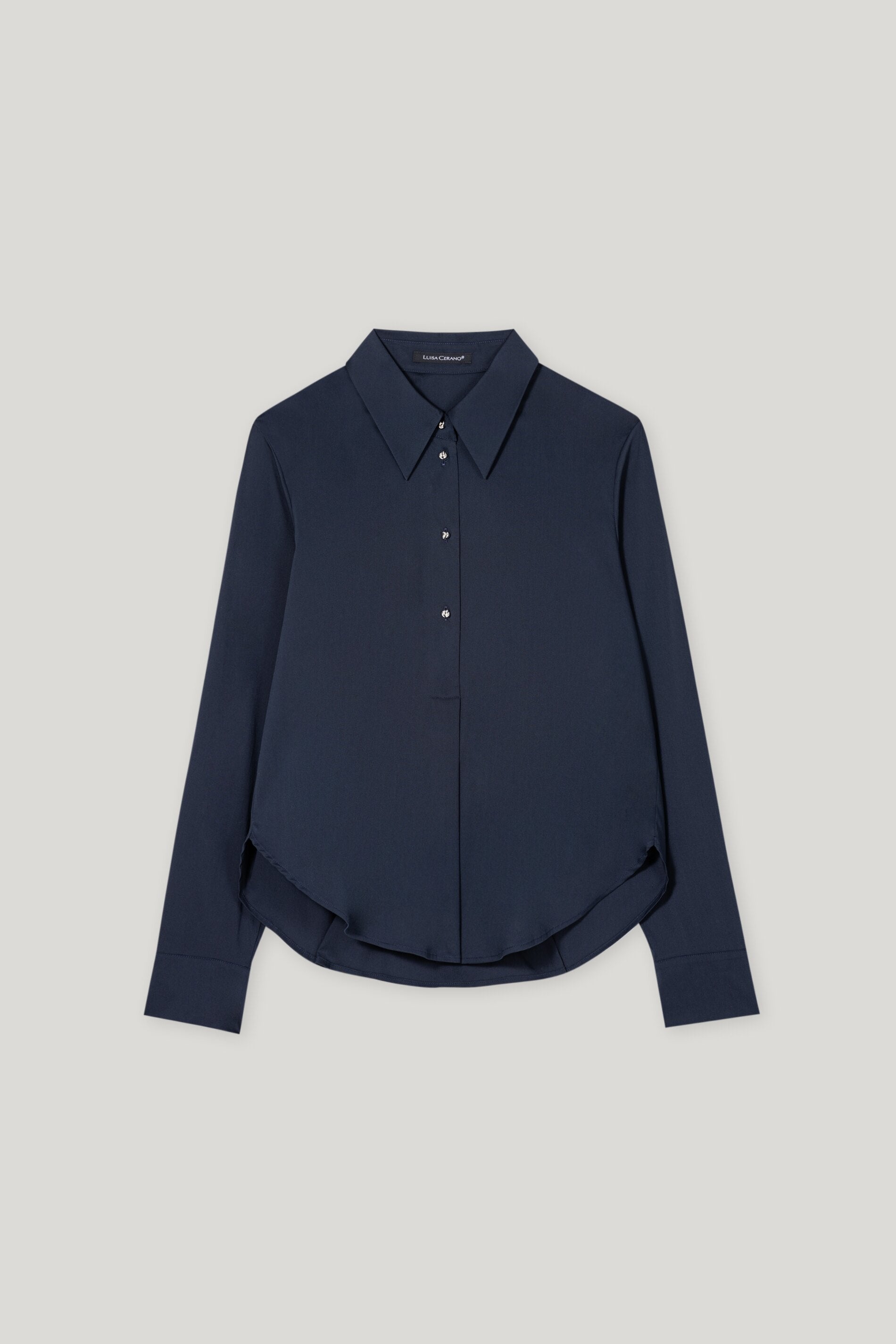 Tunikabluse aus Baumwolle - jeans blue - Standard | Artikel Front