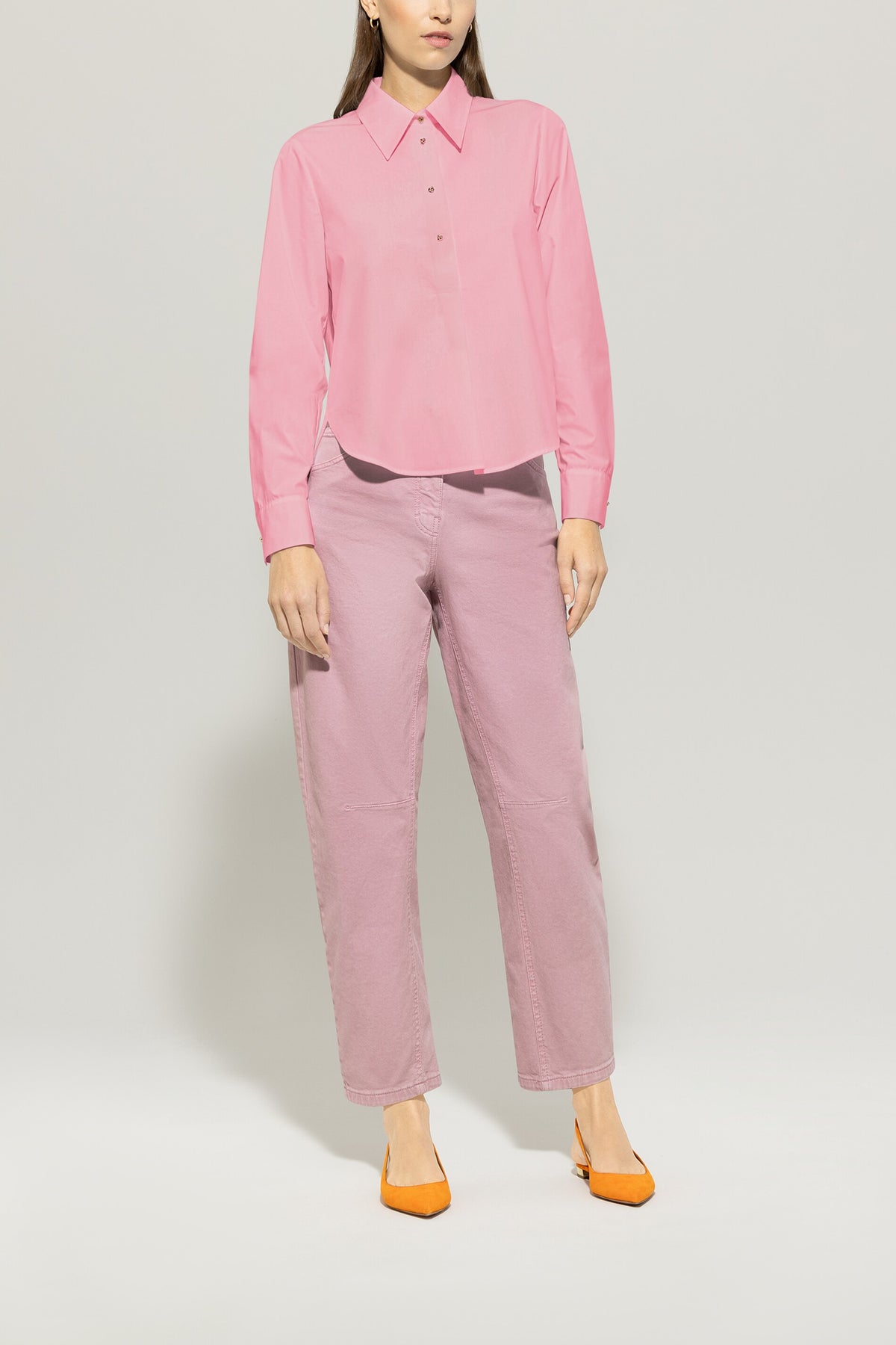 Tunikabluse aus Baumwolle - cherry blossom - Standard | Model Front