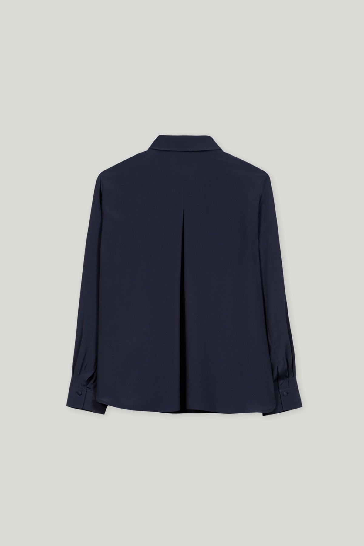 Hemdbluse aus Seiden-Mix - jeans blue - Standard | Artikel Rück