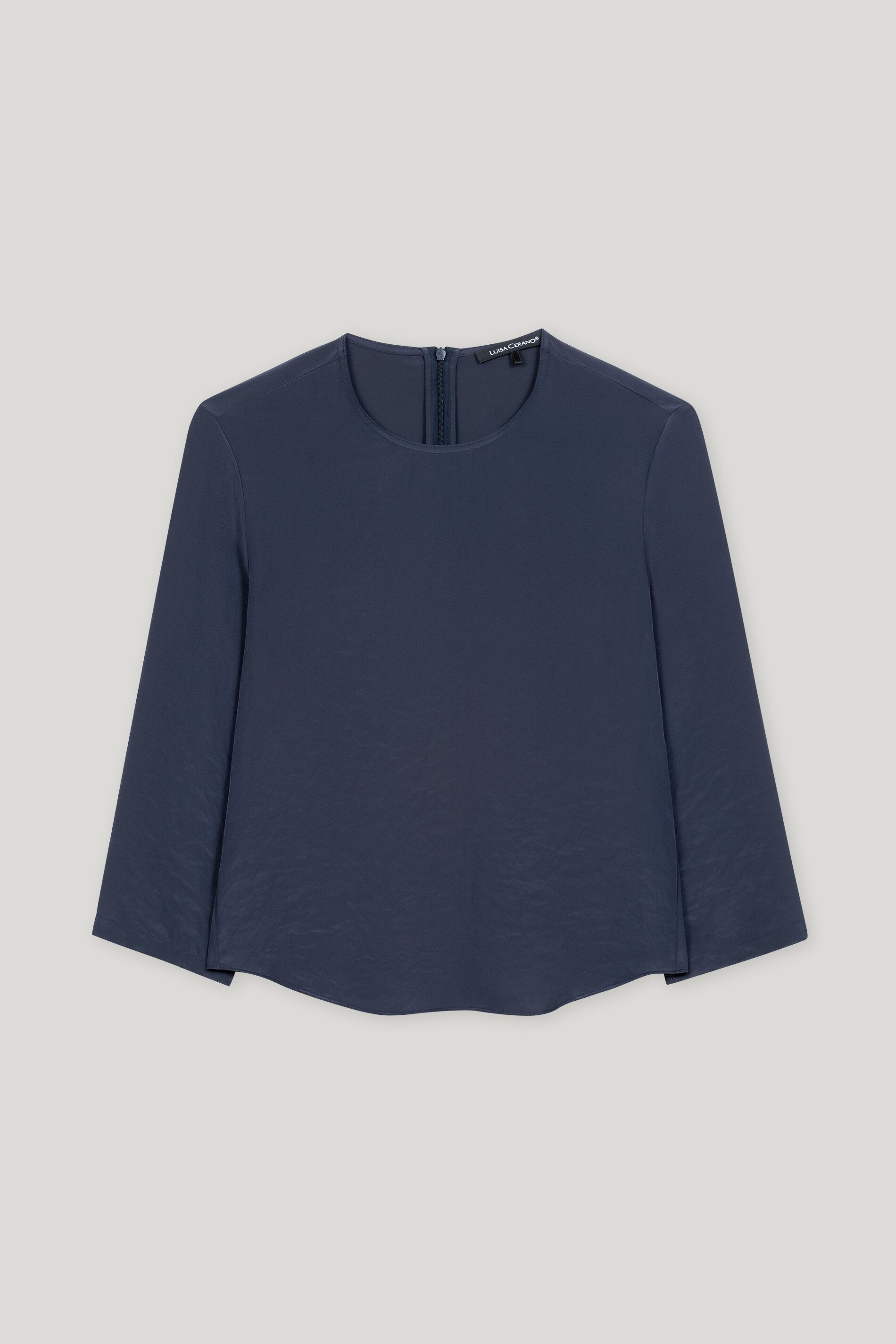 Langarm-Tunikabluse - jeans blue - Standard | Artikel Front