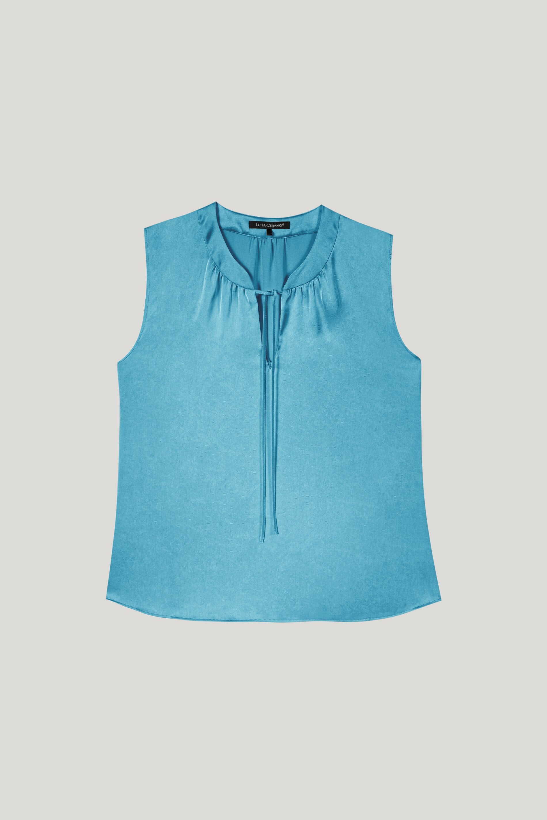 Top mit Bindeband - turquoise - Standard | Artikel Front