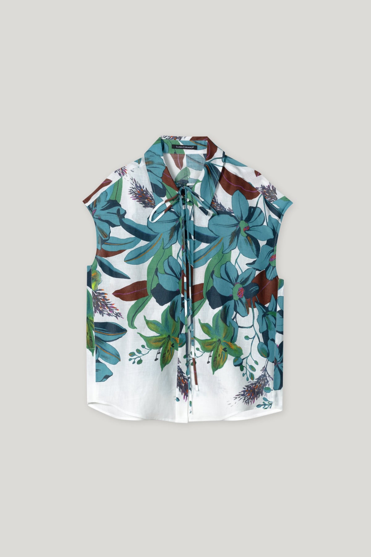 Hemdbluse mit Hawaii-Print - multi - Standard | Artikel Front