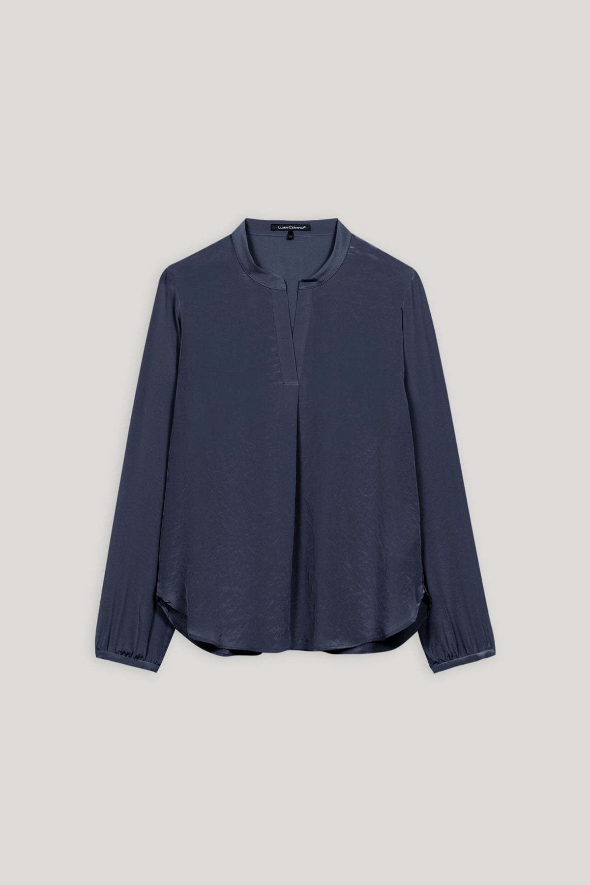 Tunikabluse mit V-Neck - jeans blue - Standard | Artikel Front