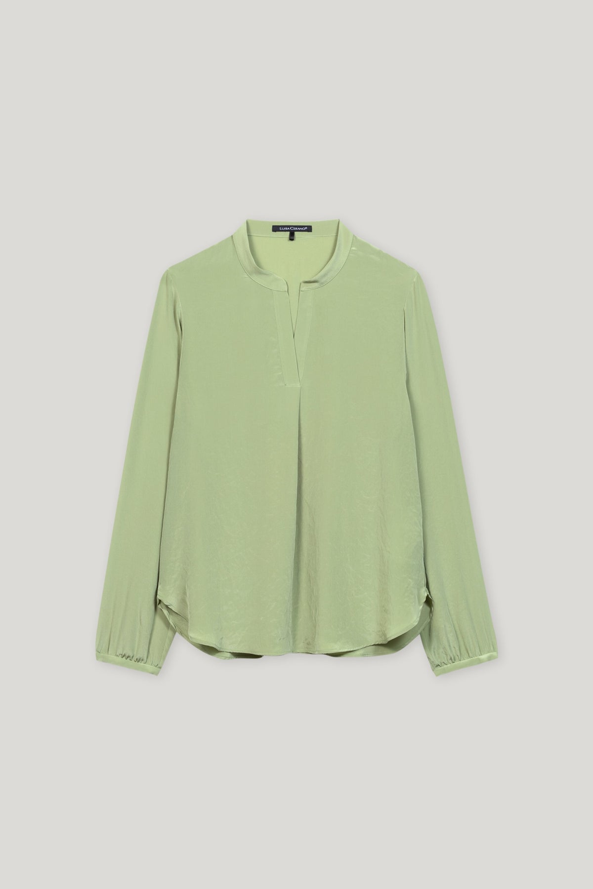 Tunikabluse mit V-Neck - easy green - Standard | Artikel Front