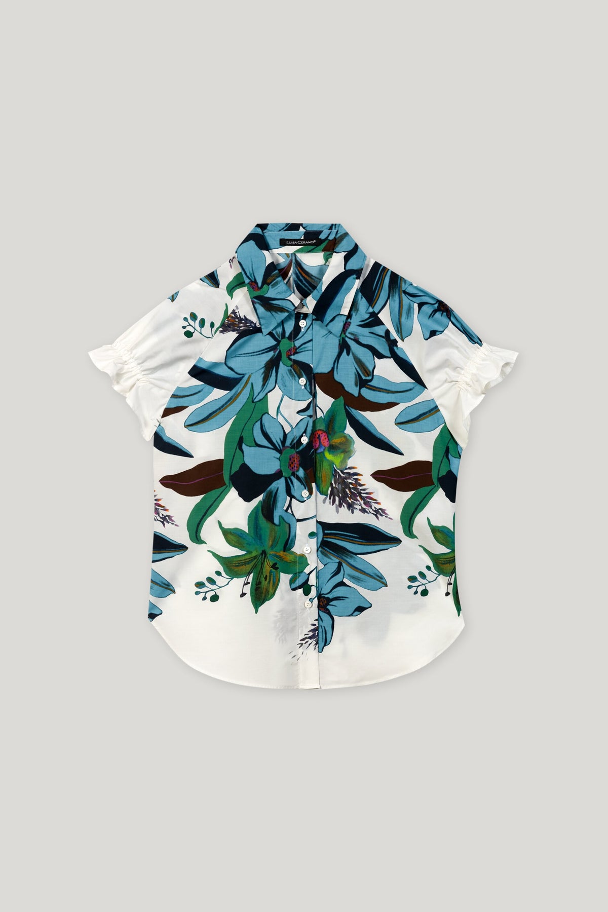 Bluse mit Hawaii-Print - multi - Standard | Artikel Front