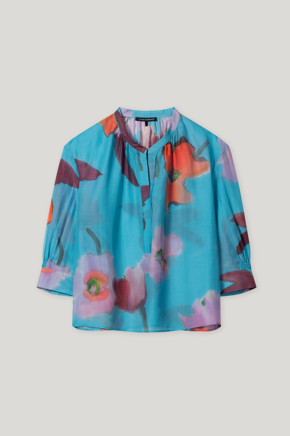 Bluse mit Hibiskus-Print - multi - Standard | Artikel Front