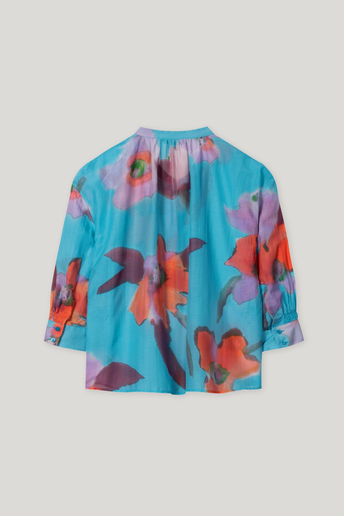 Bluse mit Hibiskus-Print - multi - Standard | Artikel Rück