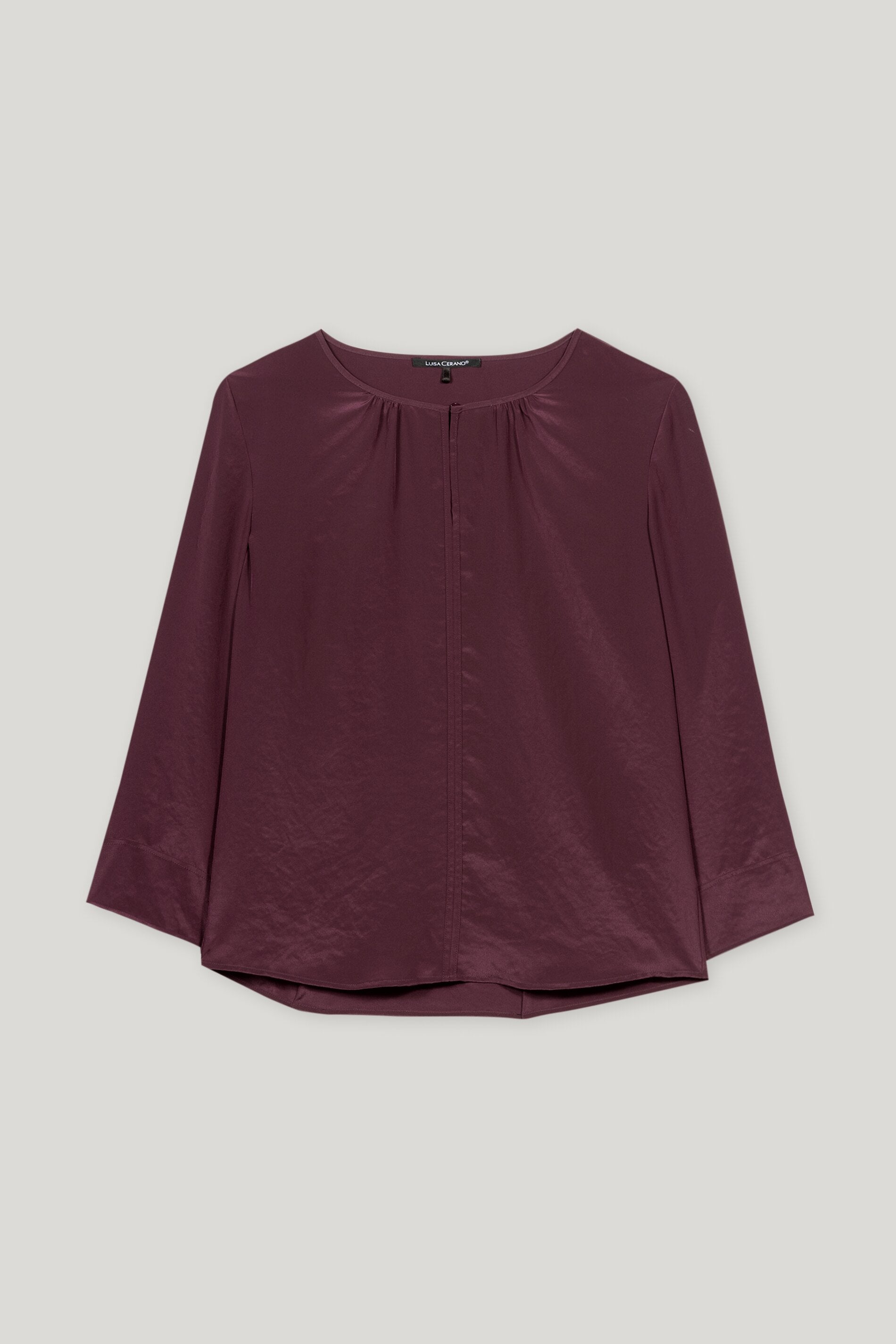 Fließendes Blusenshirt - burgundy - Standard | Artikel Front