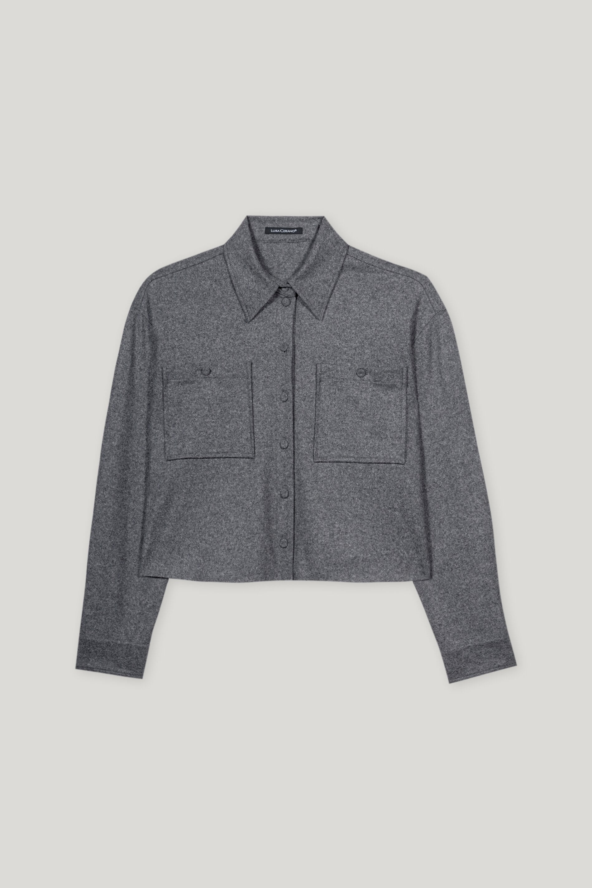 Flanell-Hemd - dark grey melange - Standard | Artikel Front