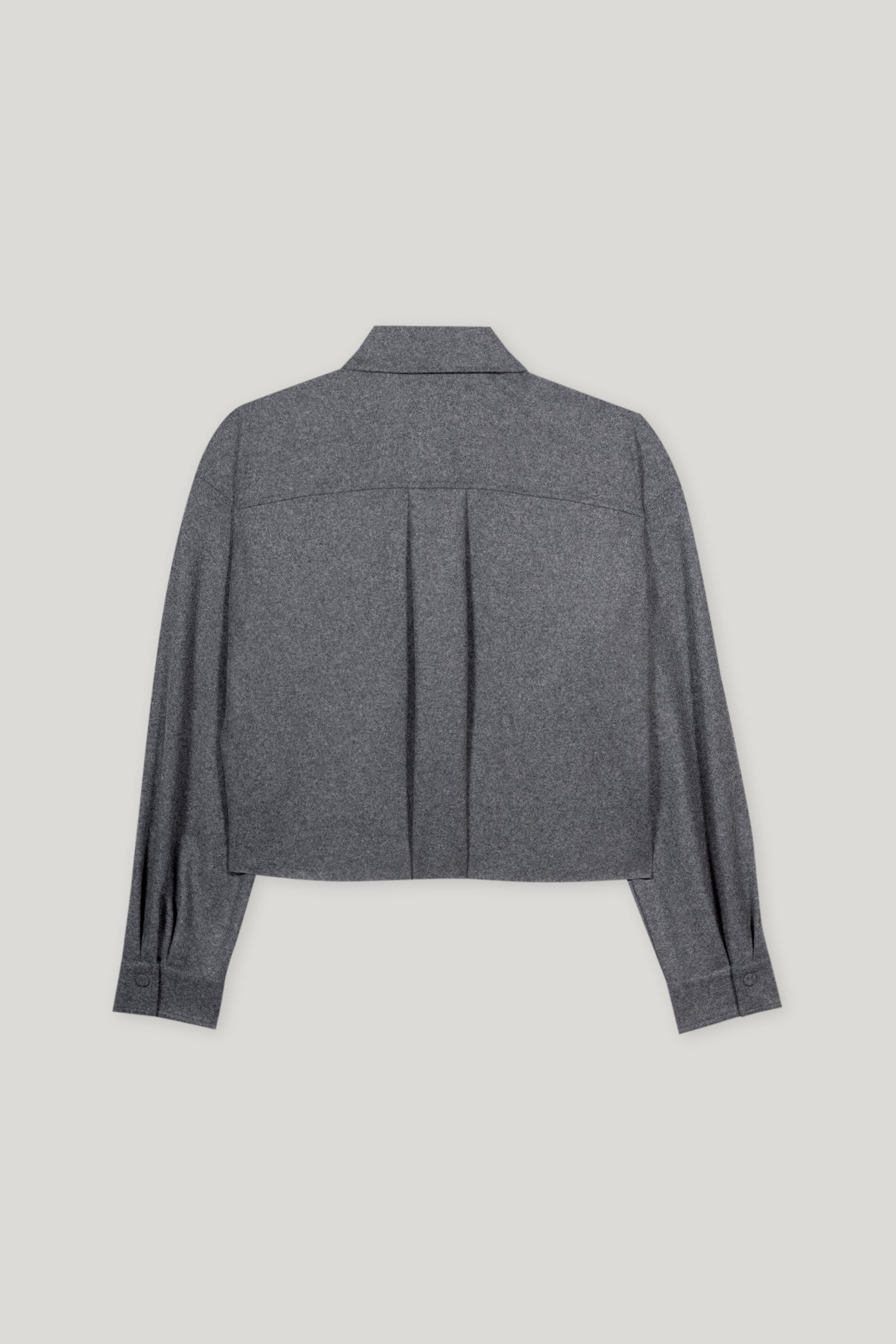 Flanell-Hemd - dark grey melange - Standard | Artikel Rück