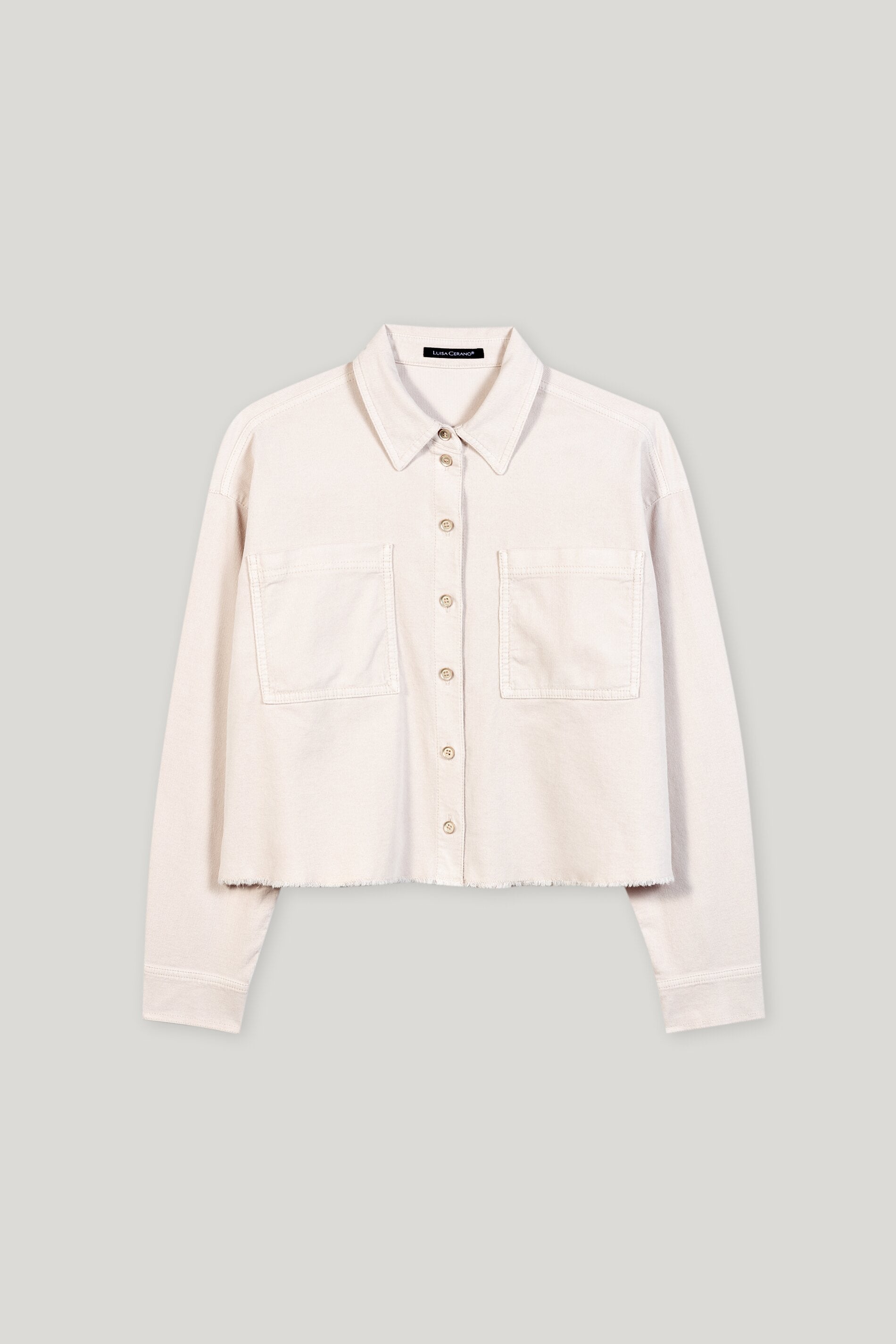 Cord-Hemd mit Fransendetails - silky cream - Standard | Artikel Front