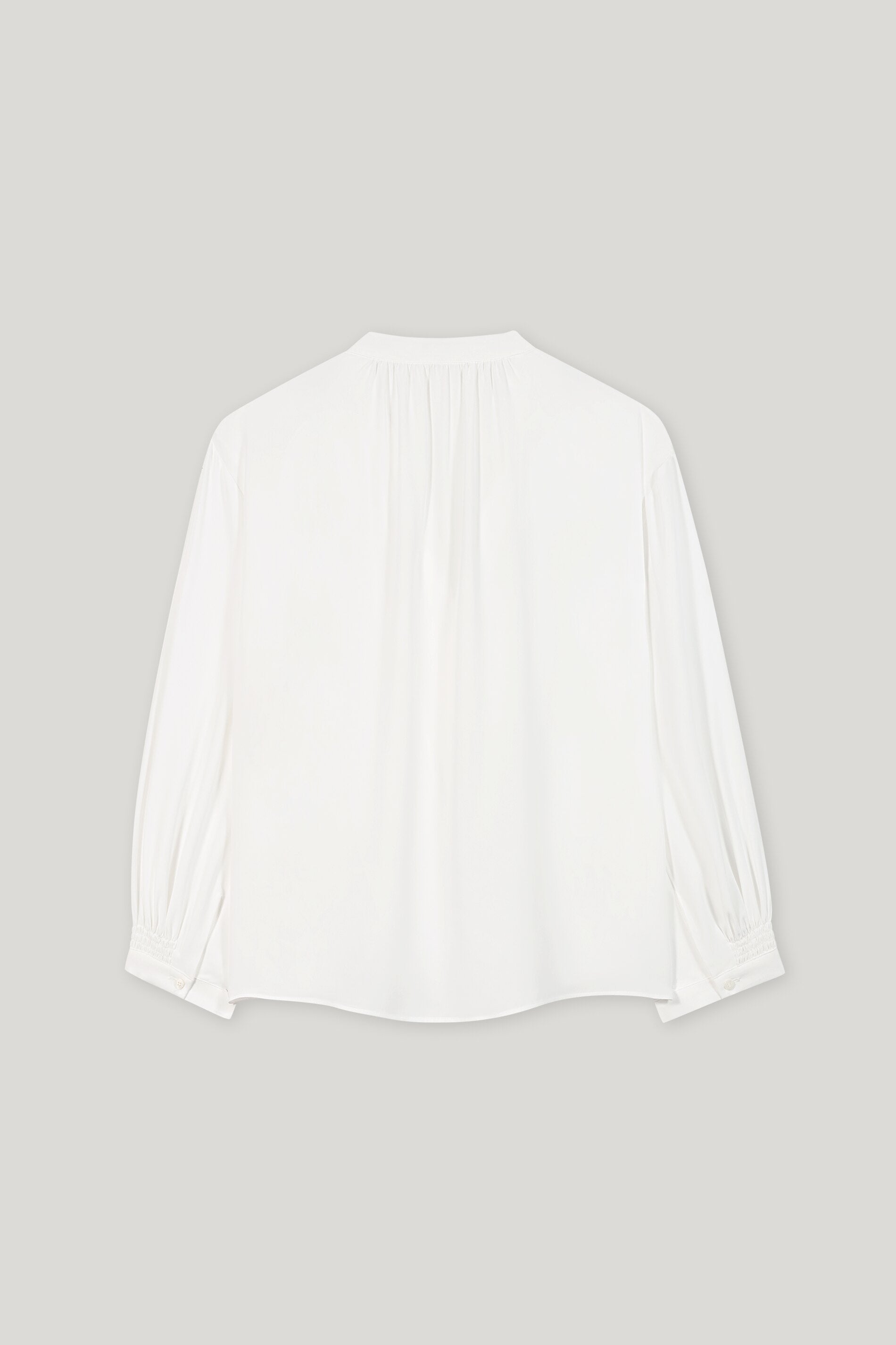 Tunika-Bluse aus Seiden-Mix - off white - Standard | Artikel Rück