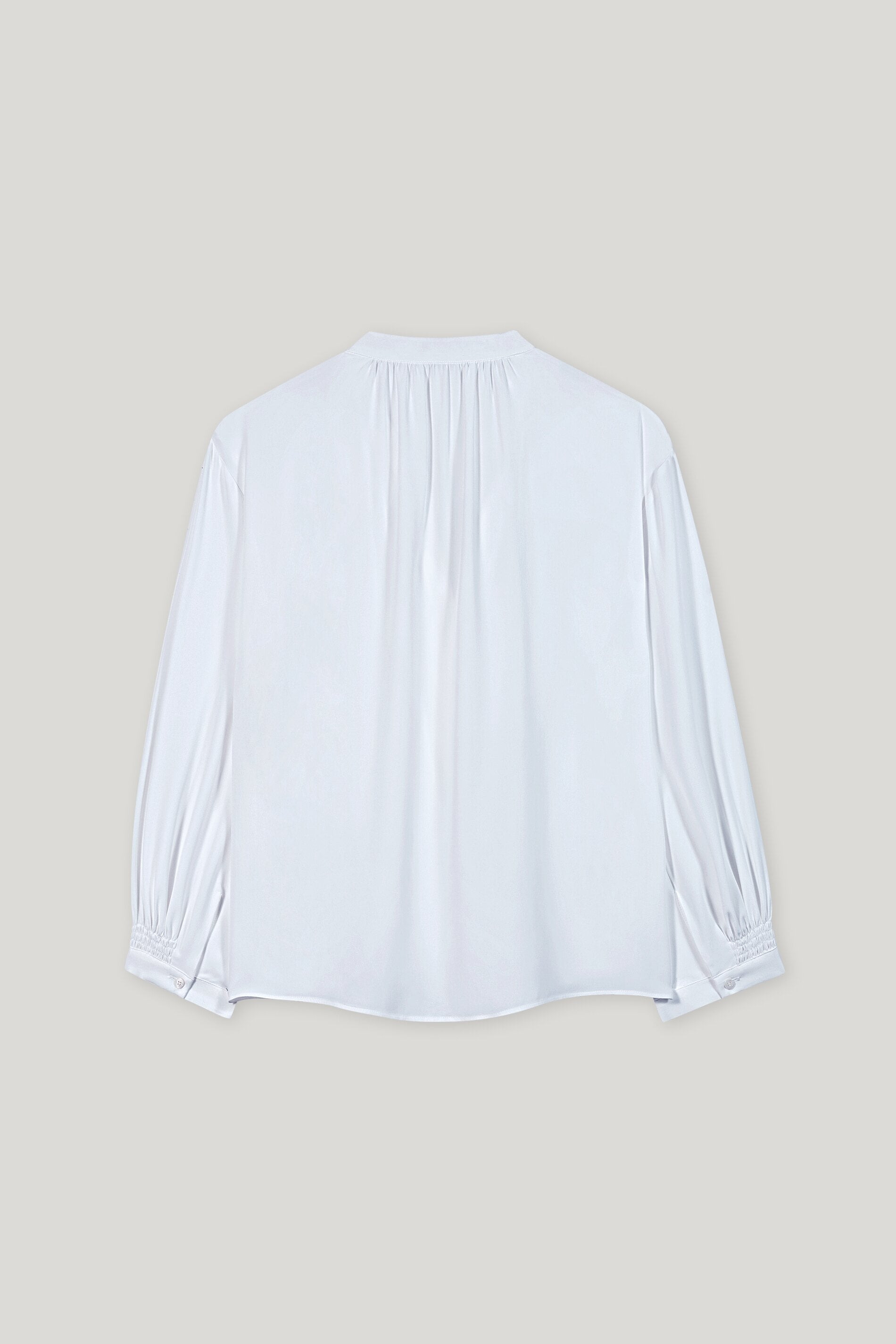 Tunika-Bluse aus Seiden-Mix - light blue - Standard | Artikel Rück