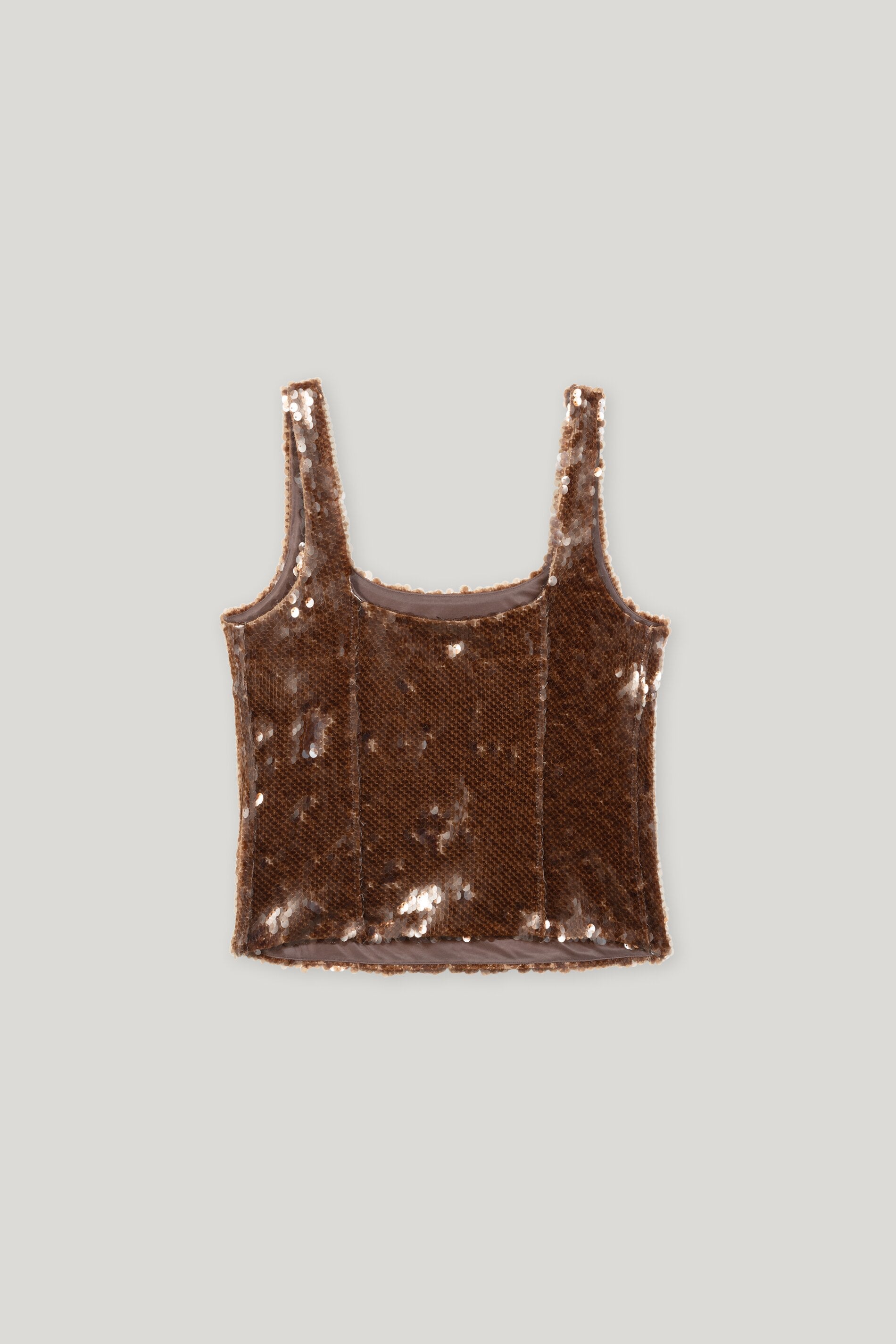 Top mit Pailletten - walnut - Standard | Artikel Rück