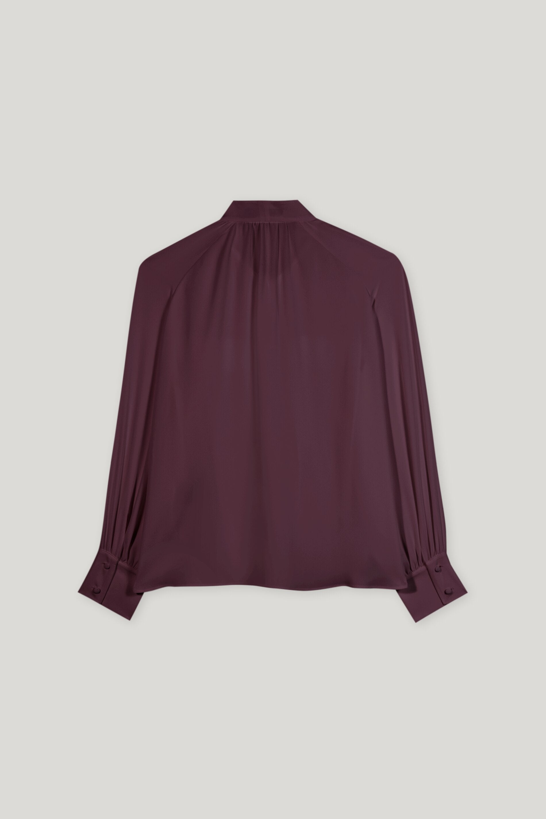 Schluppenbluse aus Seiden-Mix - burgundy - Standard | Artikel Rück