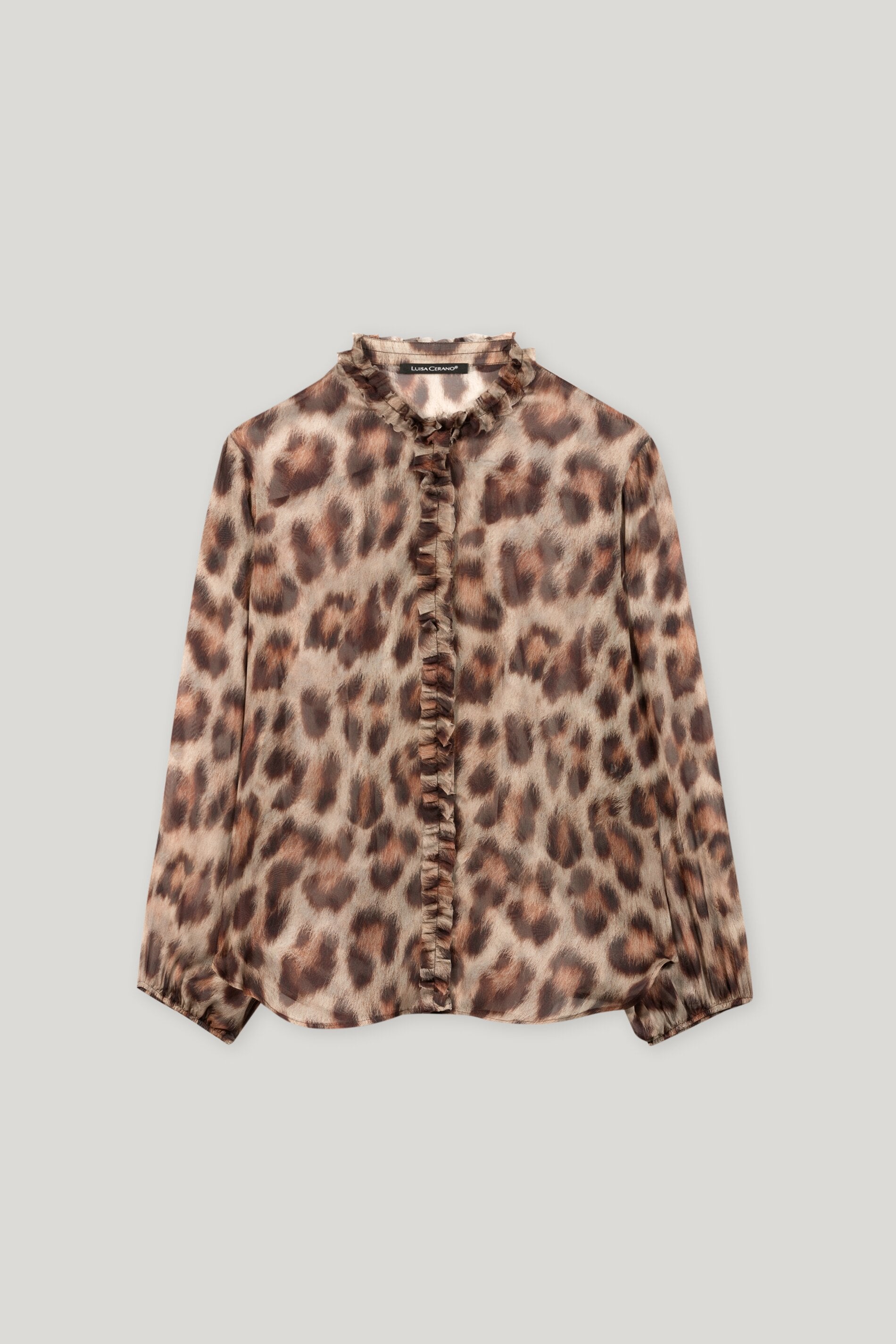 Seidenbluse mit Animal-Print - multi - Standard | Artikel Front