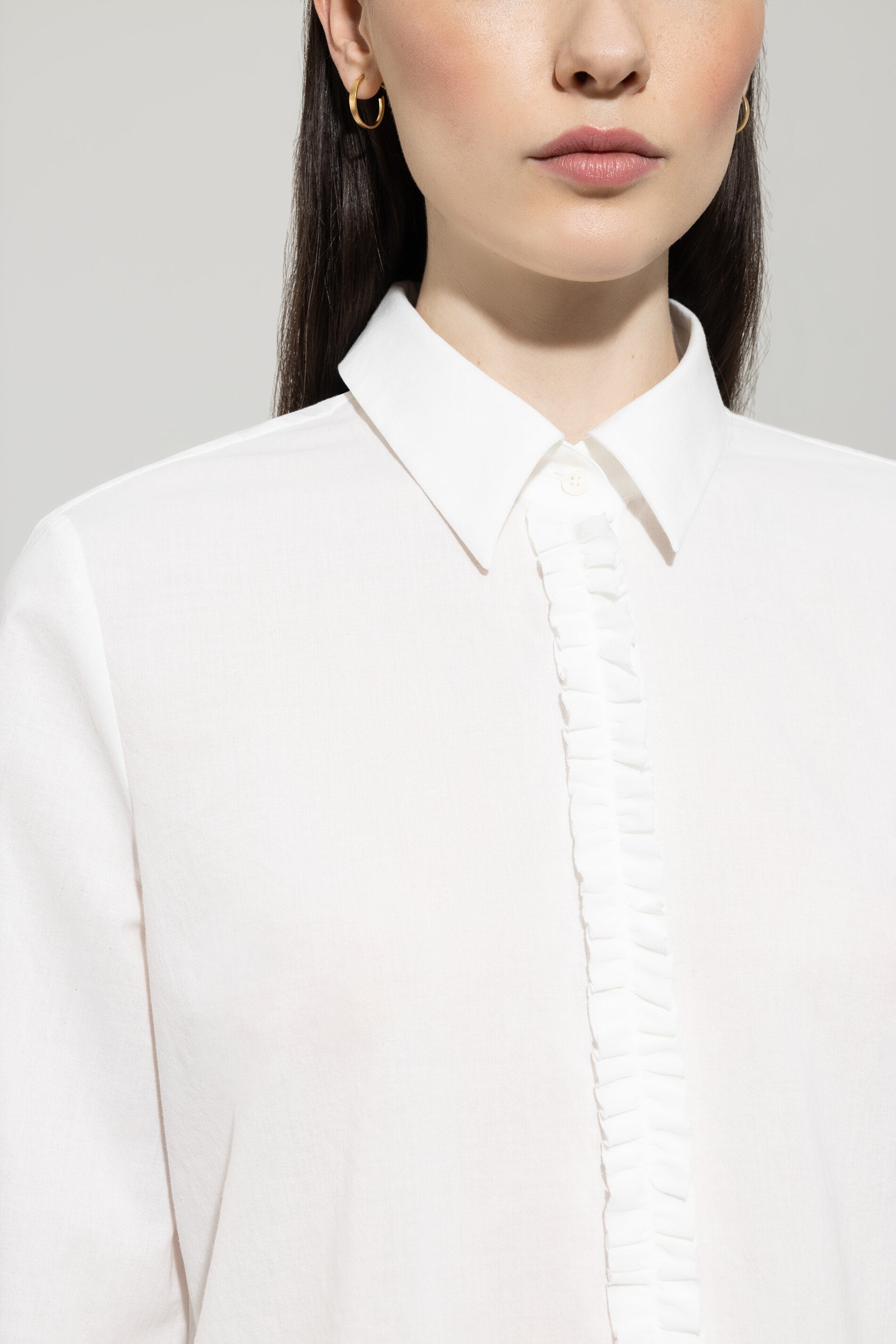 Bluse aus Baumwoll-Voile - off white - Standard | Model Detail