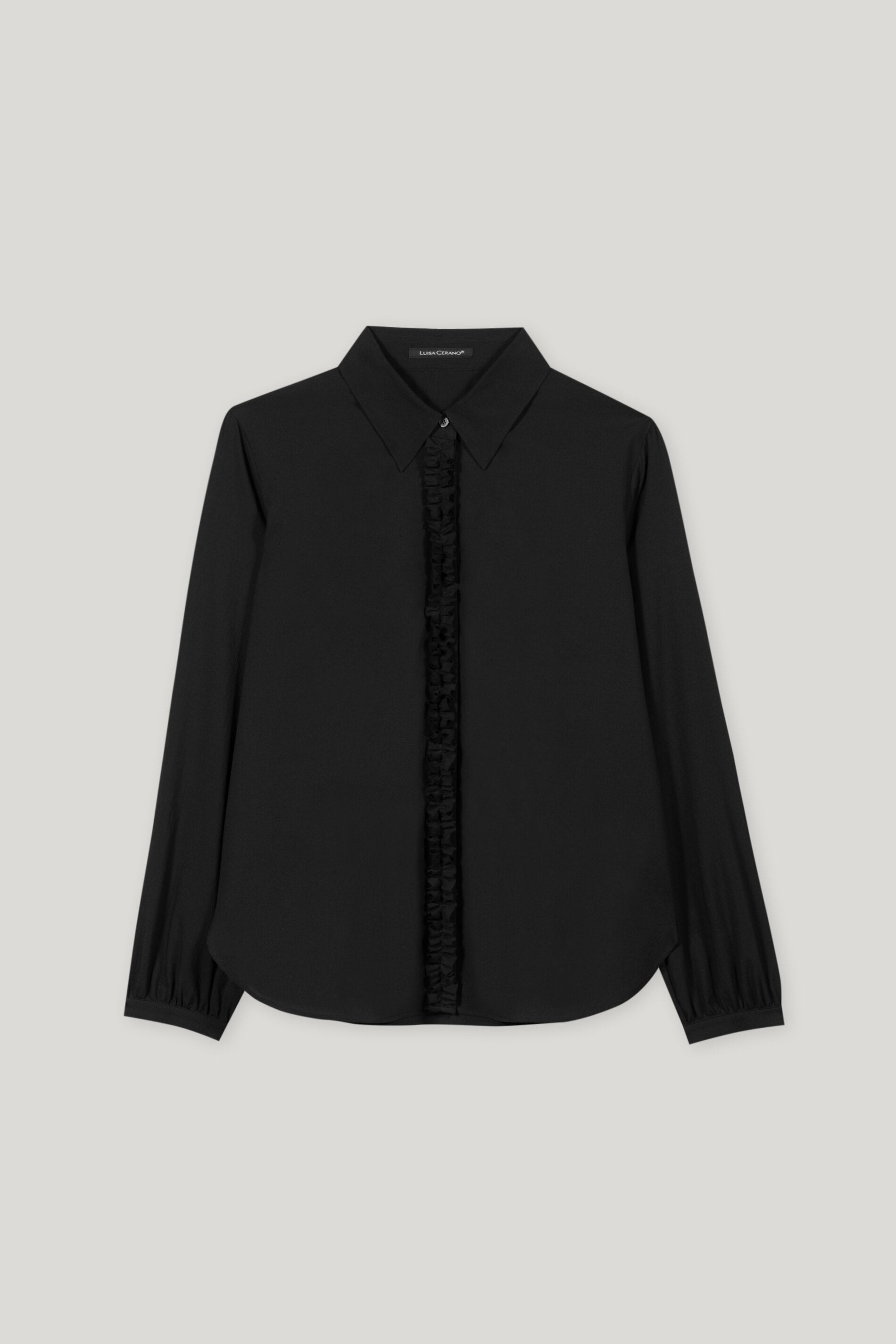 Bluse aus Baumwoll-Voile - deep black - Standard | Artikel Front