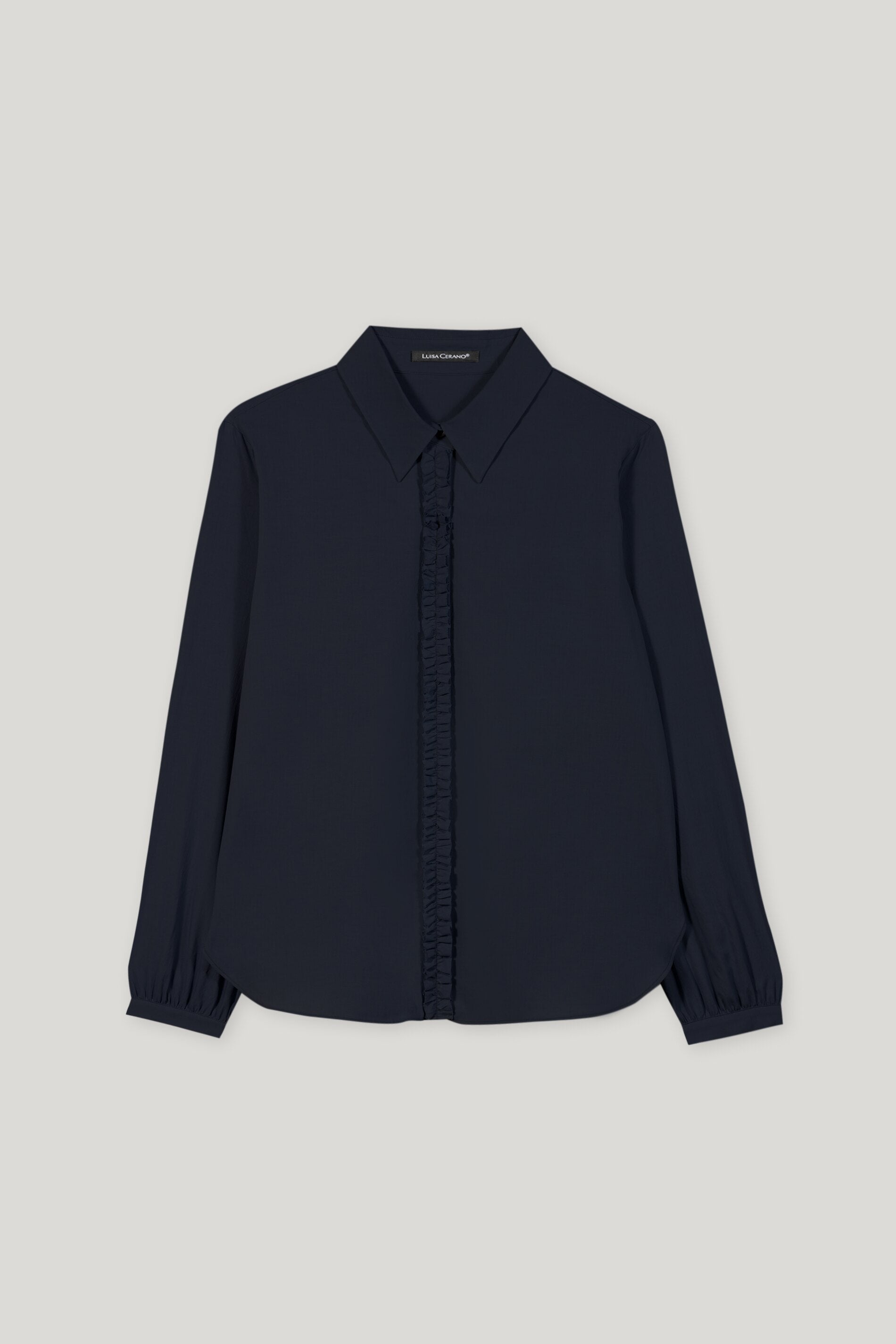 Bluse aus Baumwoll-Voile - dark blue - Standard | Artikel Front