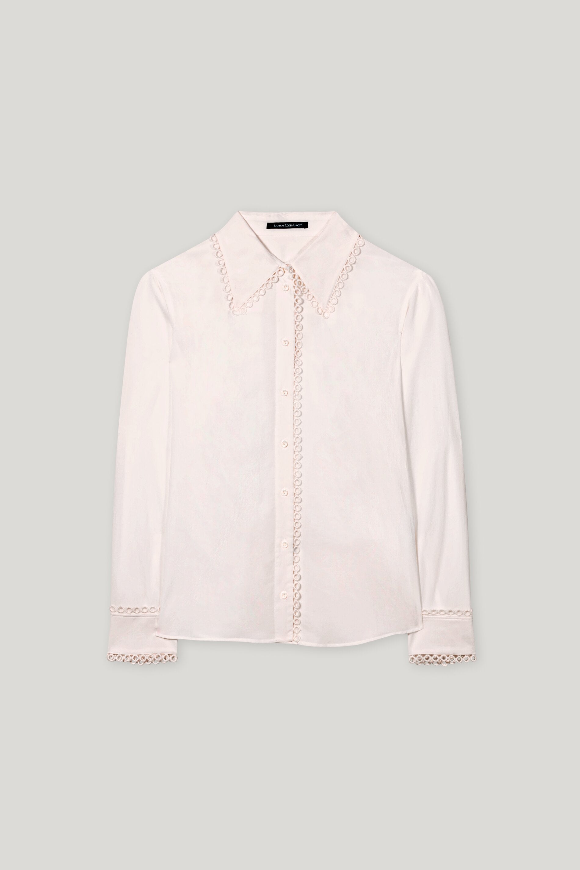 Hemdbluse aus Baumwoll-Voile - creamy powder - Standard | Artikel Front