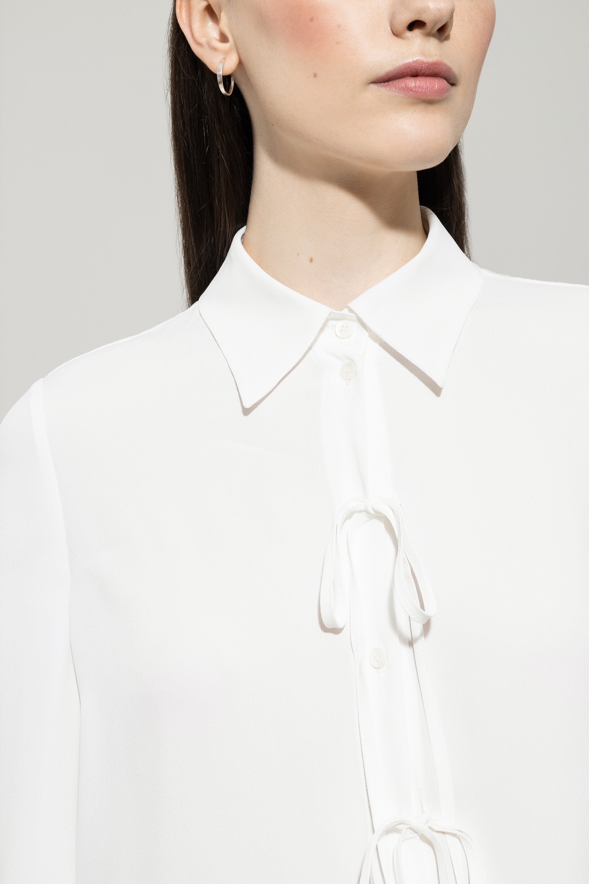Bluse aus Seiden-Mix - off white - Standard | Model Detail