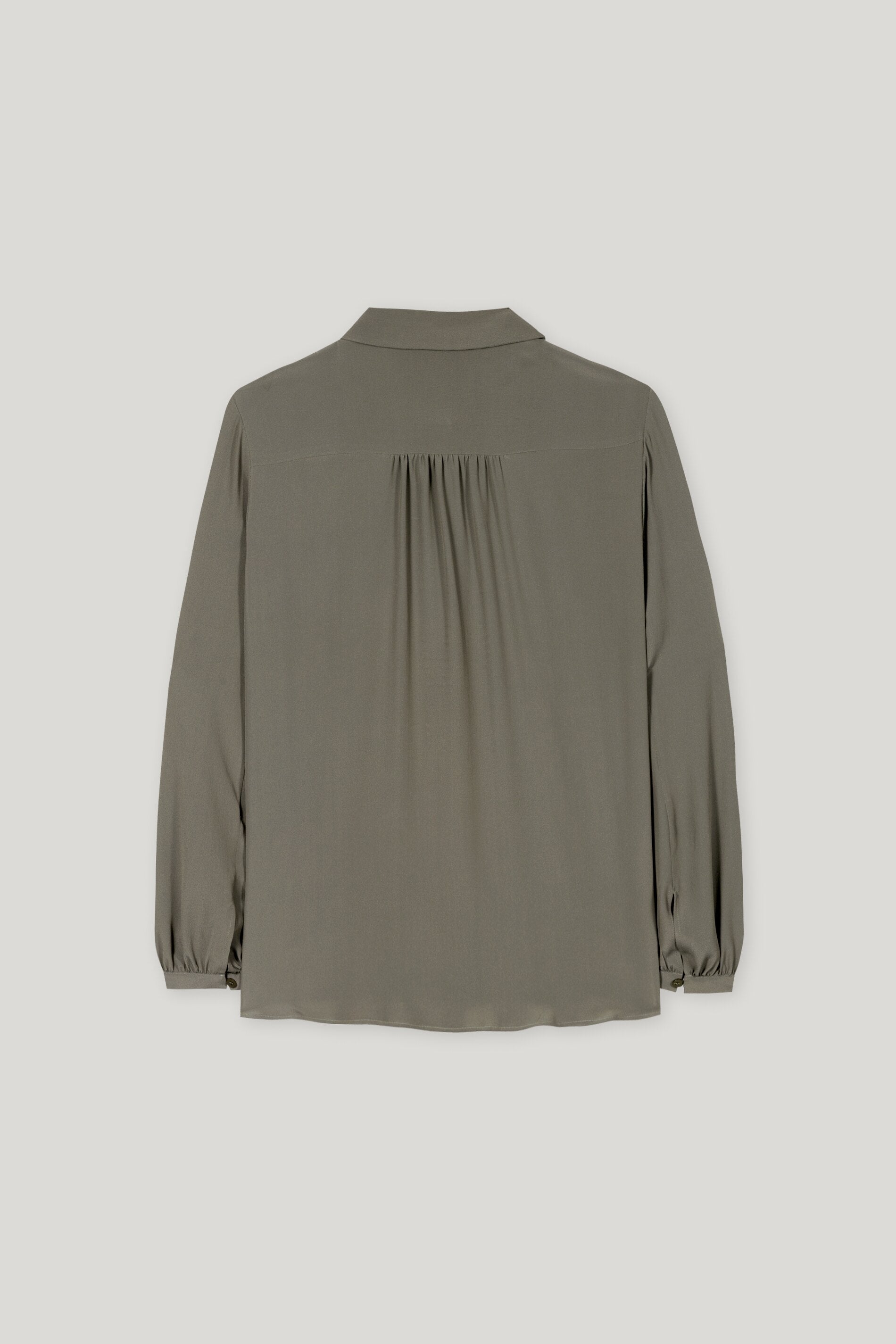 Bluse aus Seiden-Mix - cool khaki - Standard | Artikel Rück