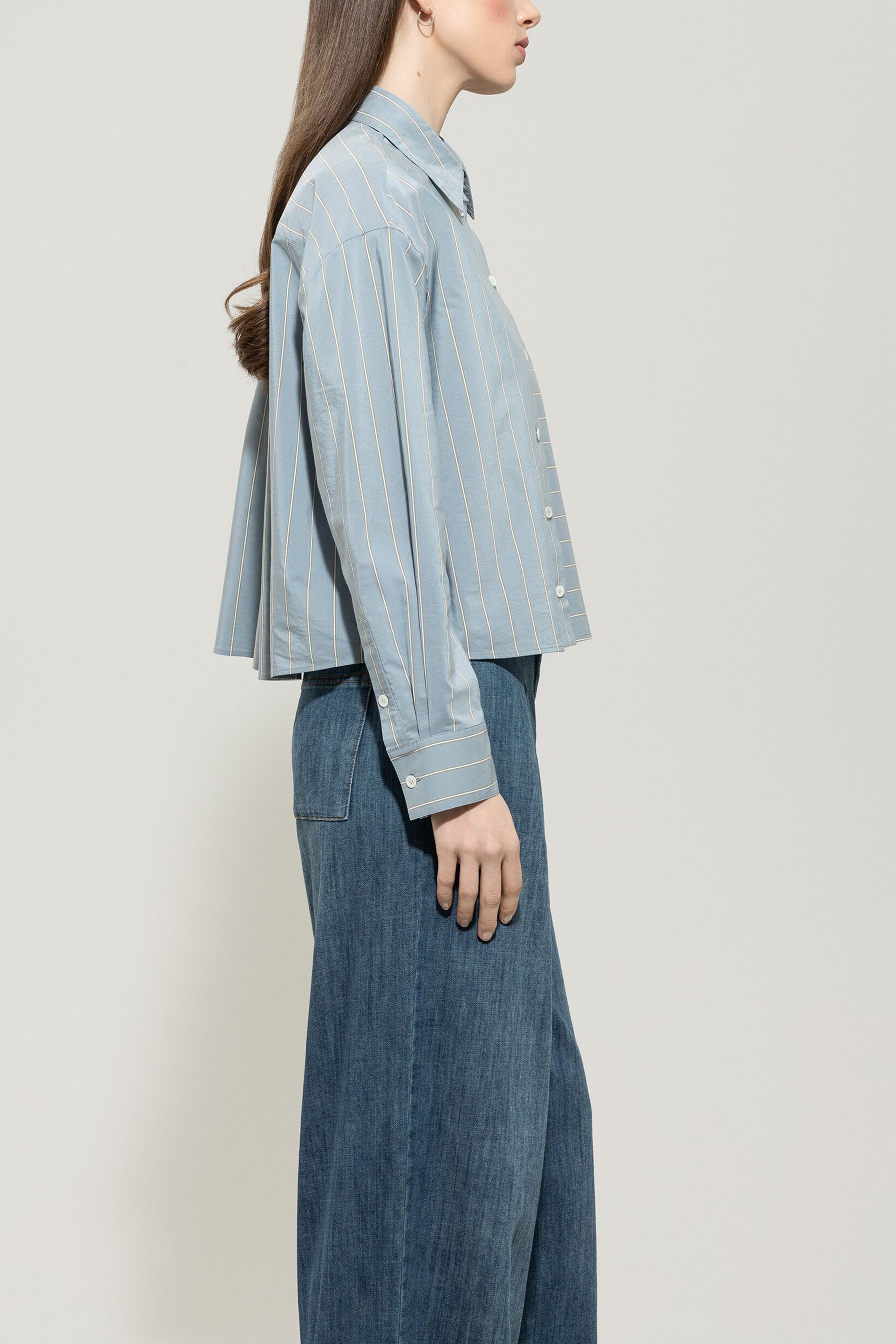 Hemdbluse mit Streifen - multi - Standard | Model Seite