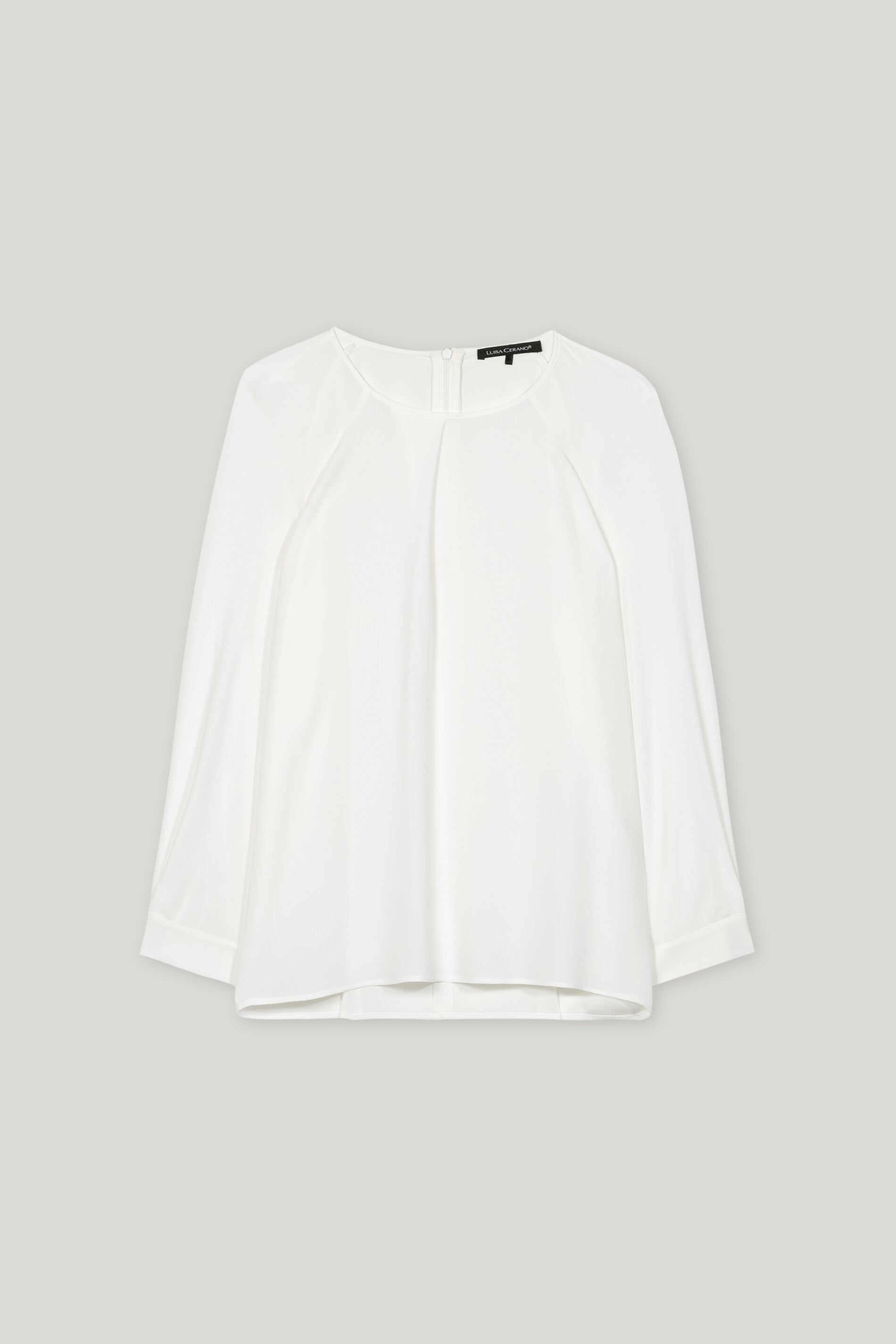 Blusenshirt aus Seiden-Mix - off white - Standard | Artikel Front