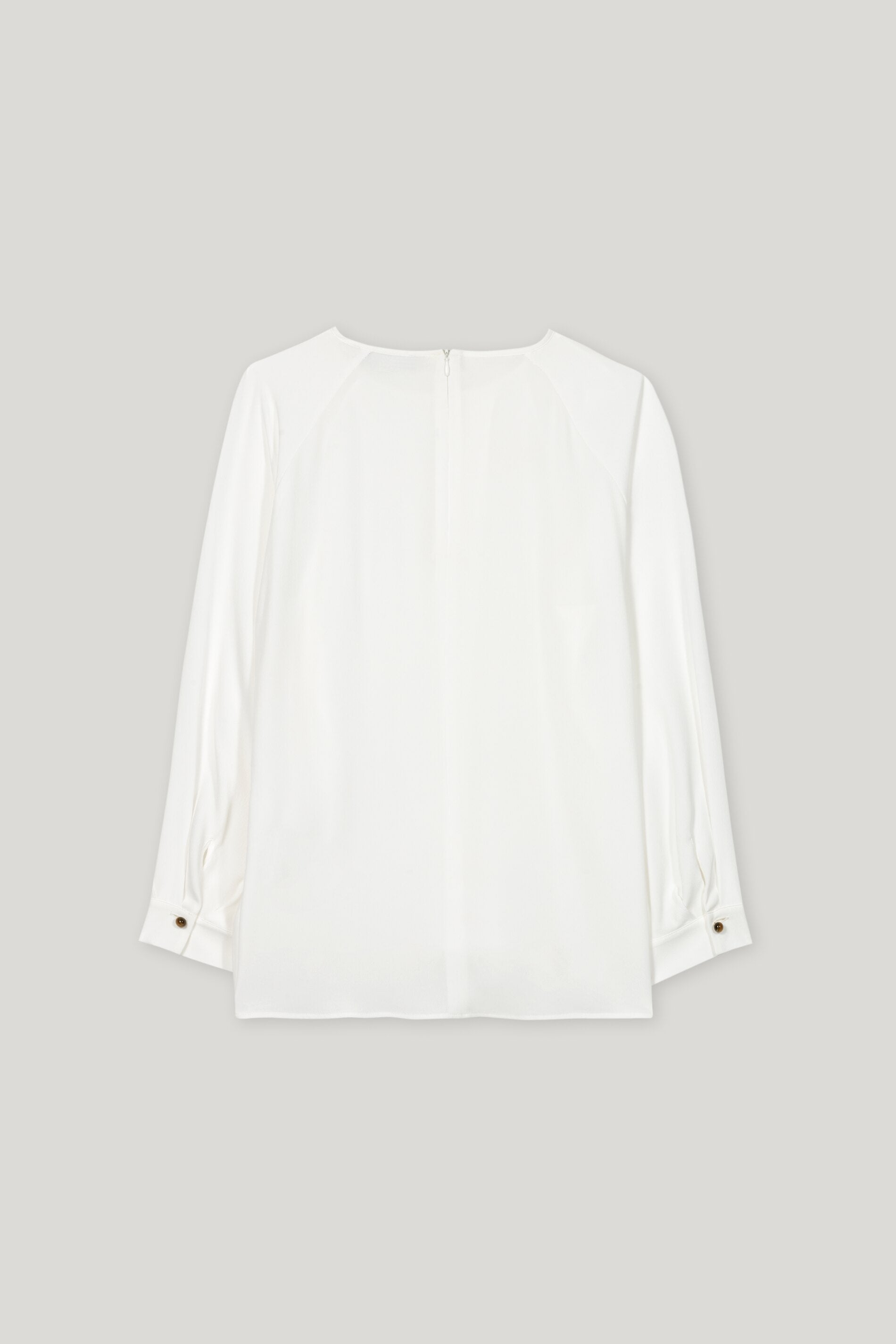 Blusenshirt aus Seiden-Mix - off white - Standard | Artikel Rück